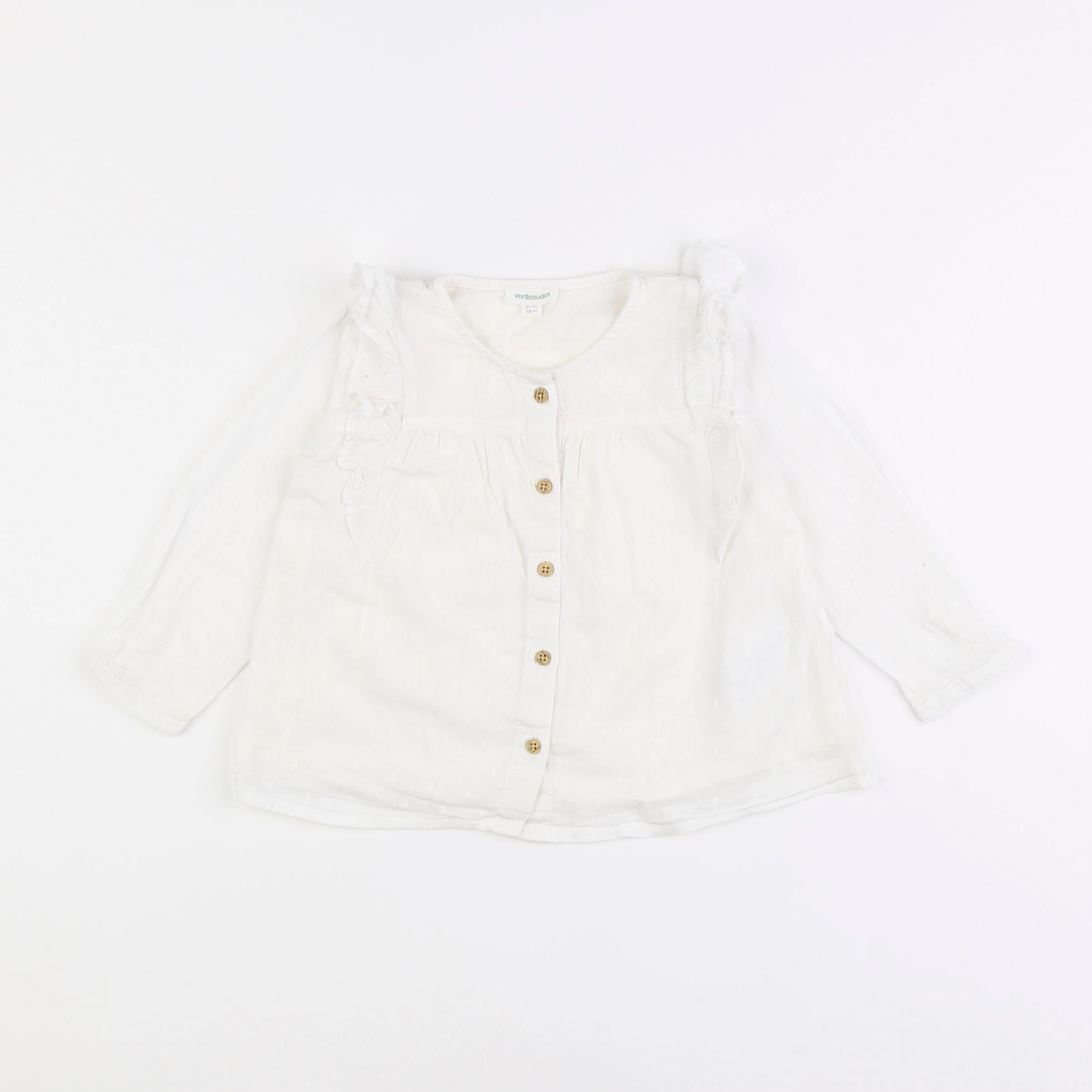 Vertbaudet - blouse blanc - 18 mois