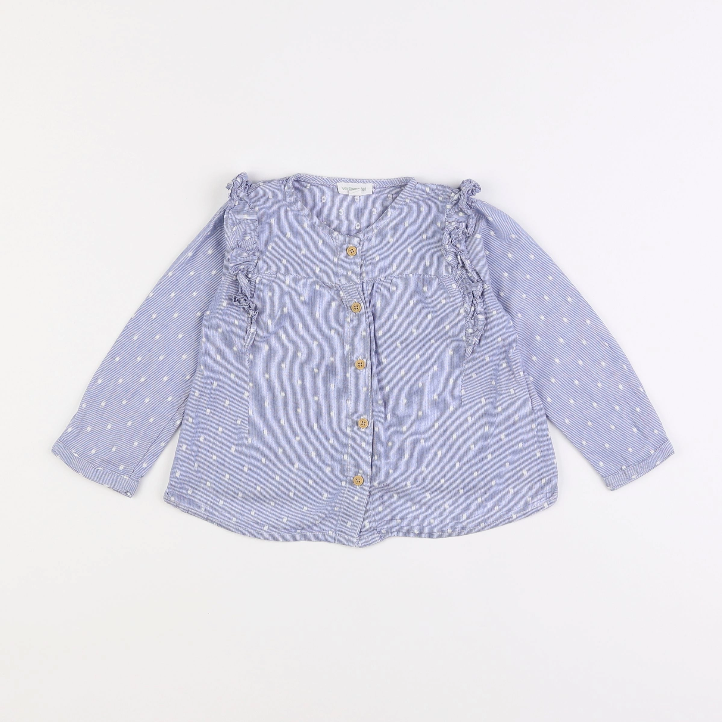 Vertbaudet - blouse bleu - 18 mois