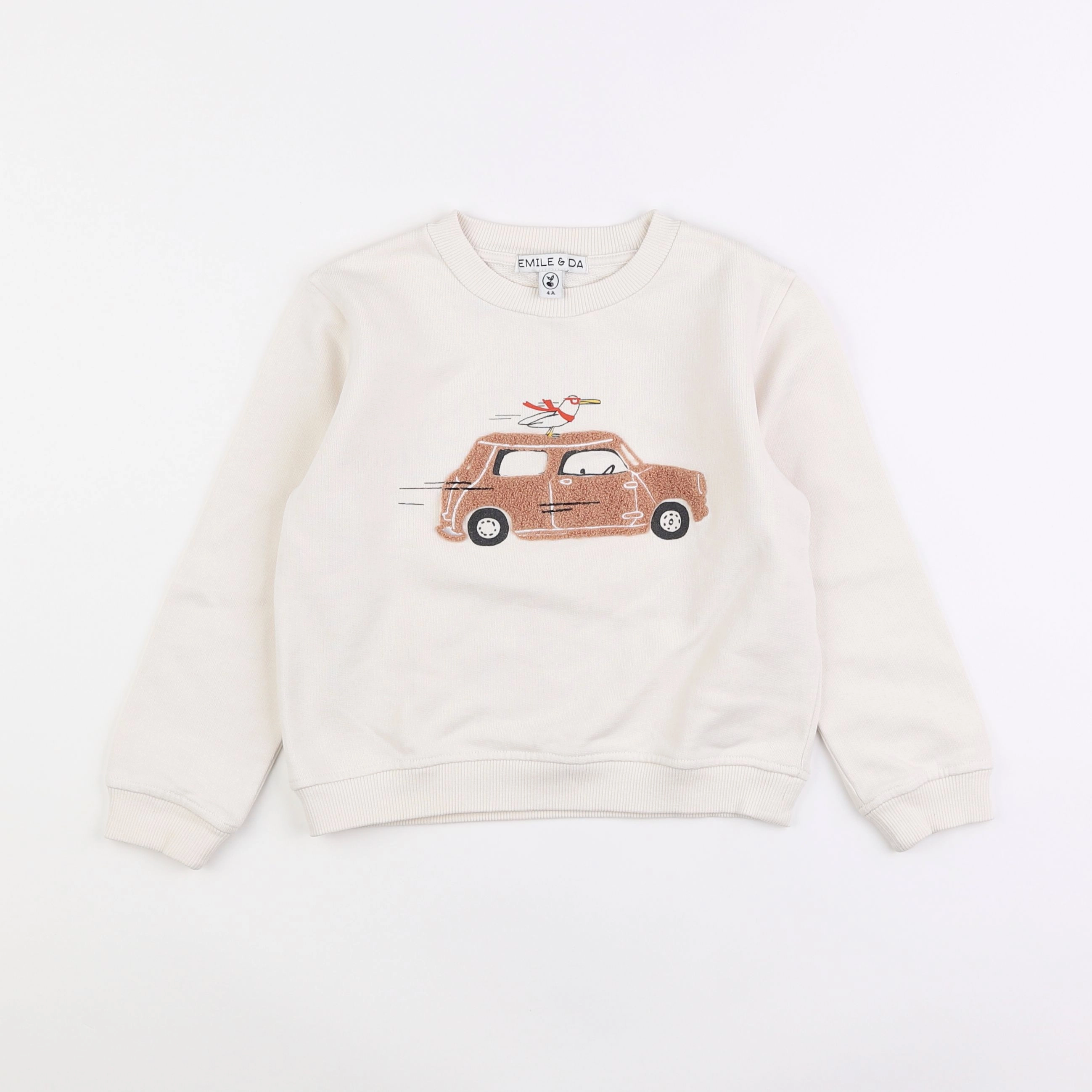 Emile et Ida - sweat blanc - 4 ans