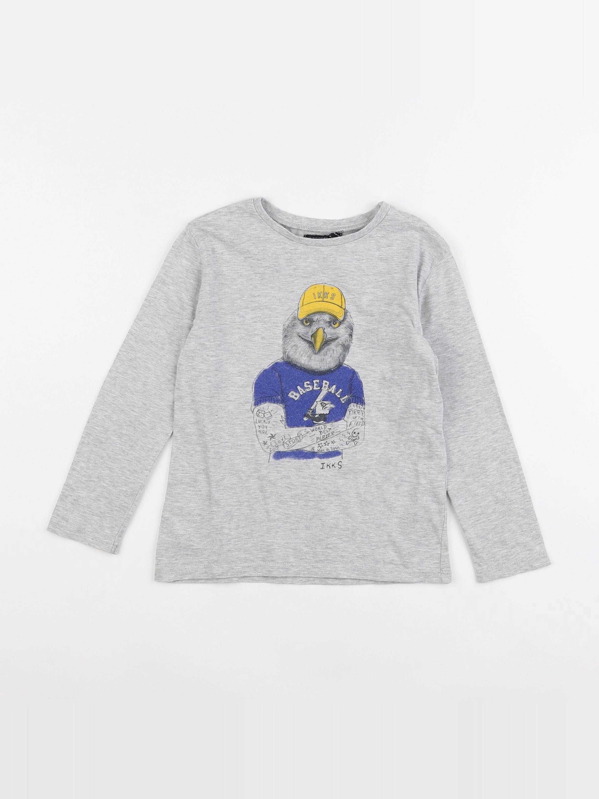 IKKS - tee-shirt gris - 4 ans