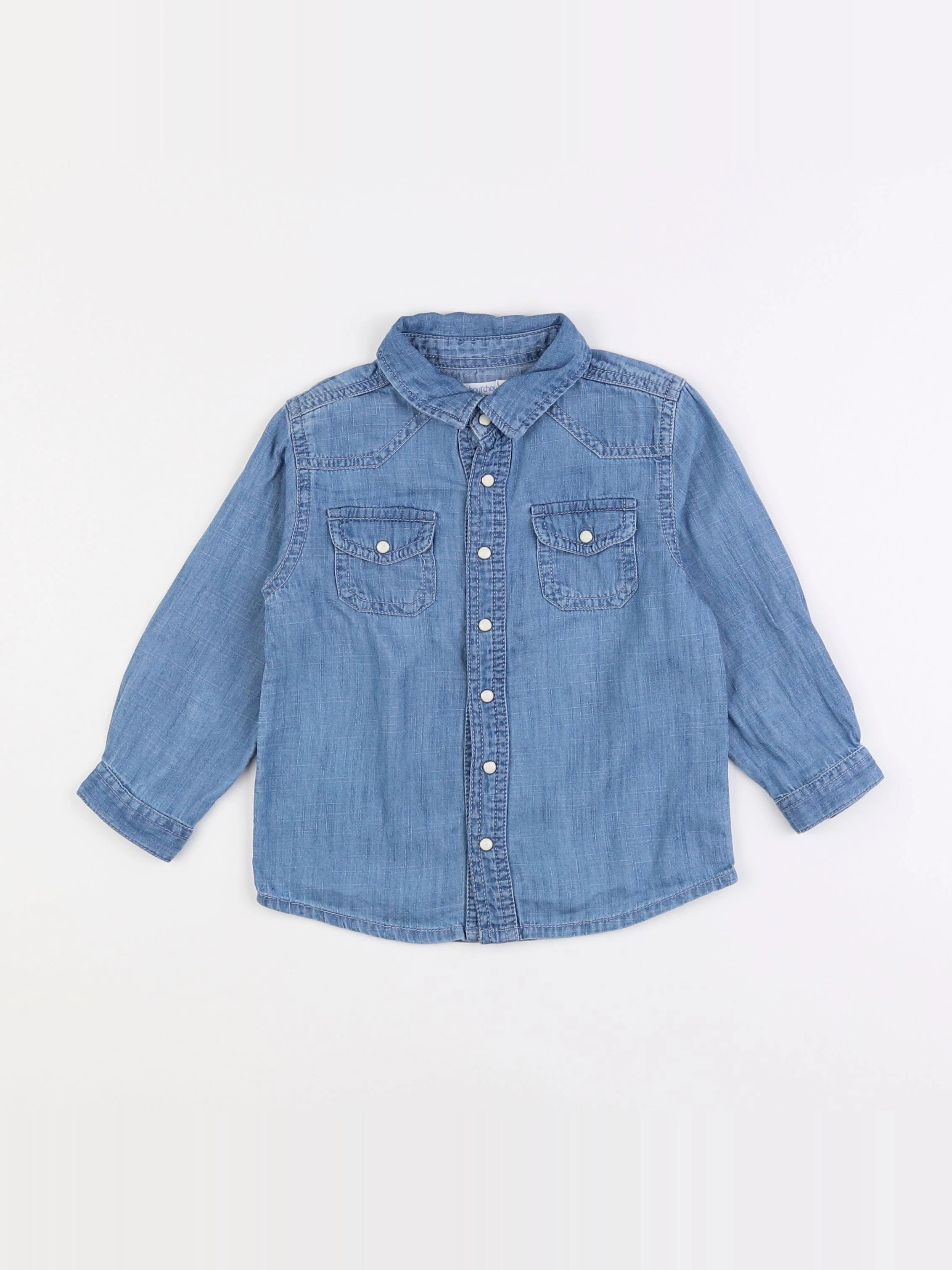 Boutchou - chemise bleu - 2 ans