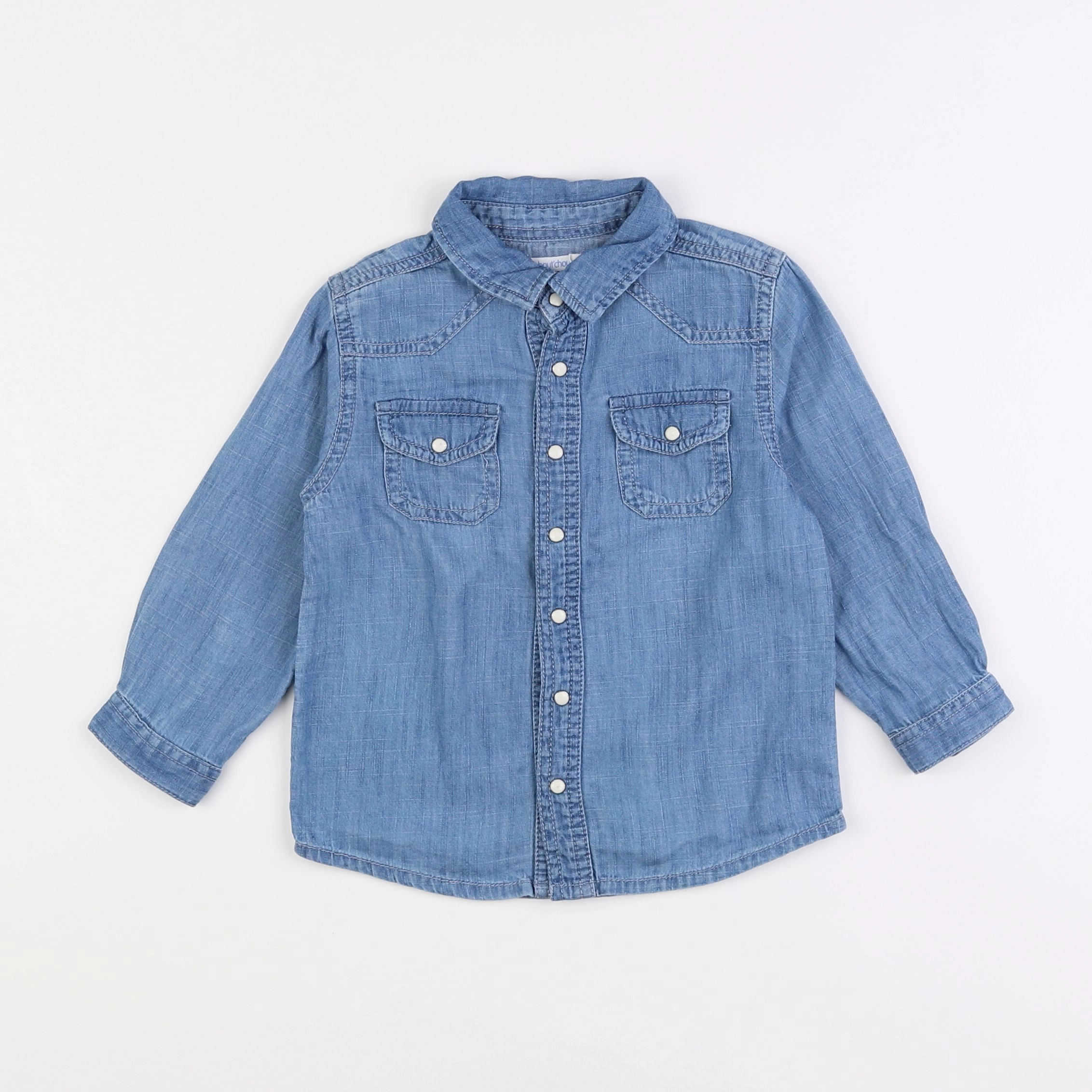 Boutchou - chemise bleu - 2 ans
