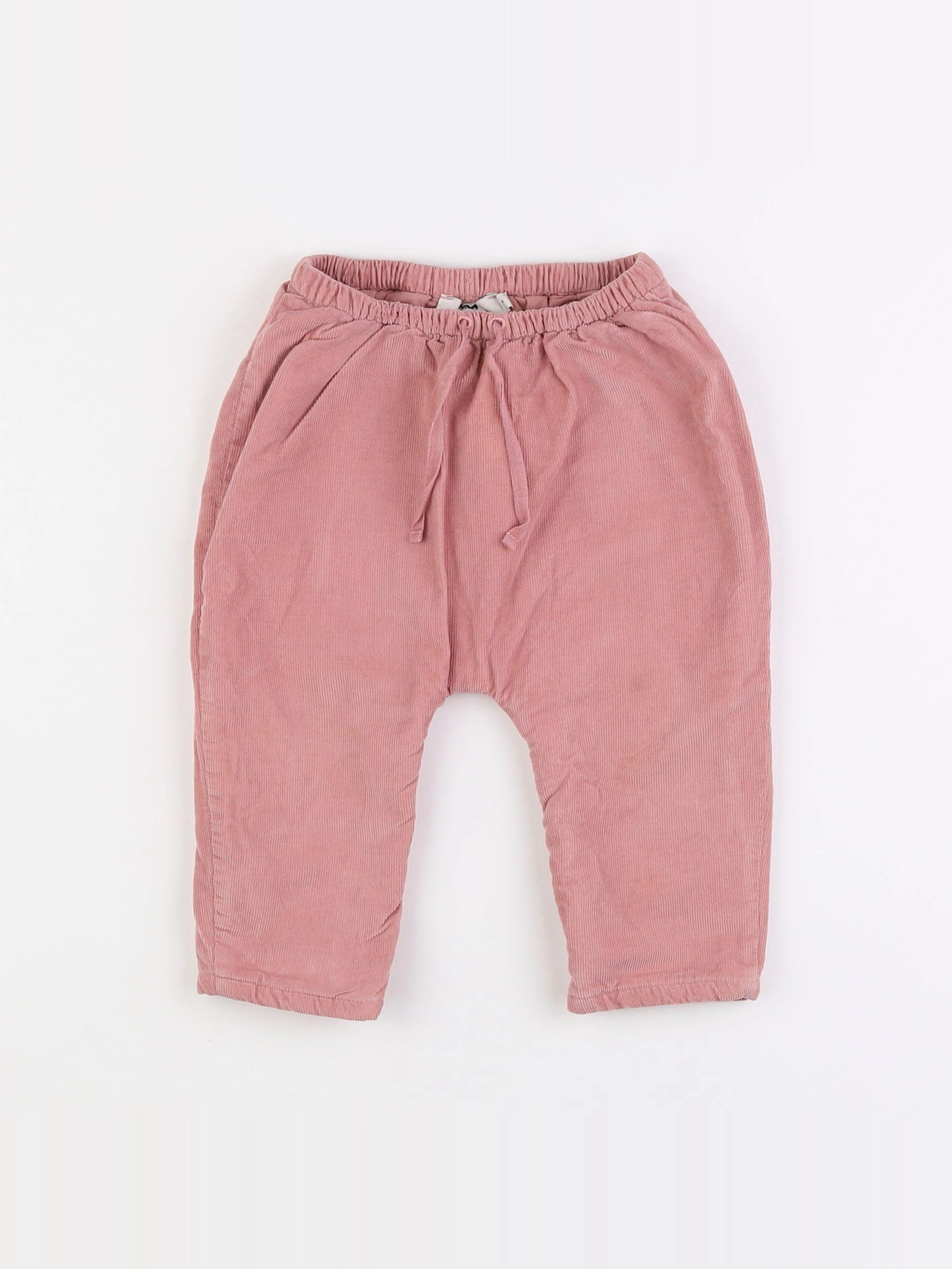 Cyrillus - pantalon doublé rose - 12 mois
