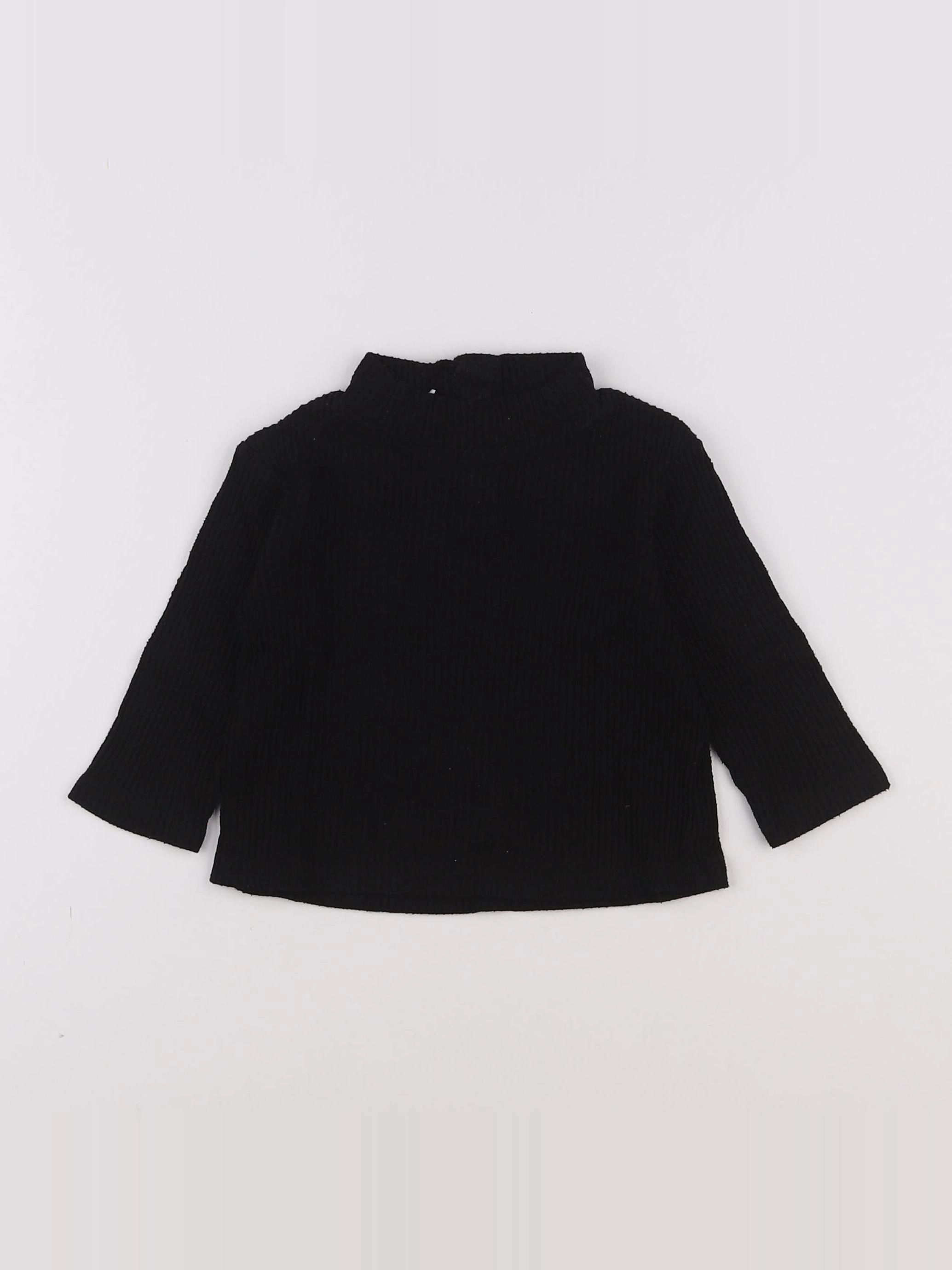 Zara - sous-pull noir - 9/12 mois