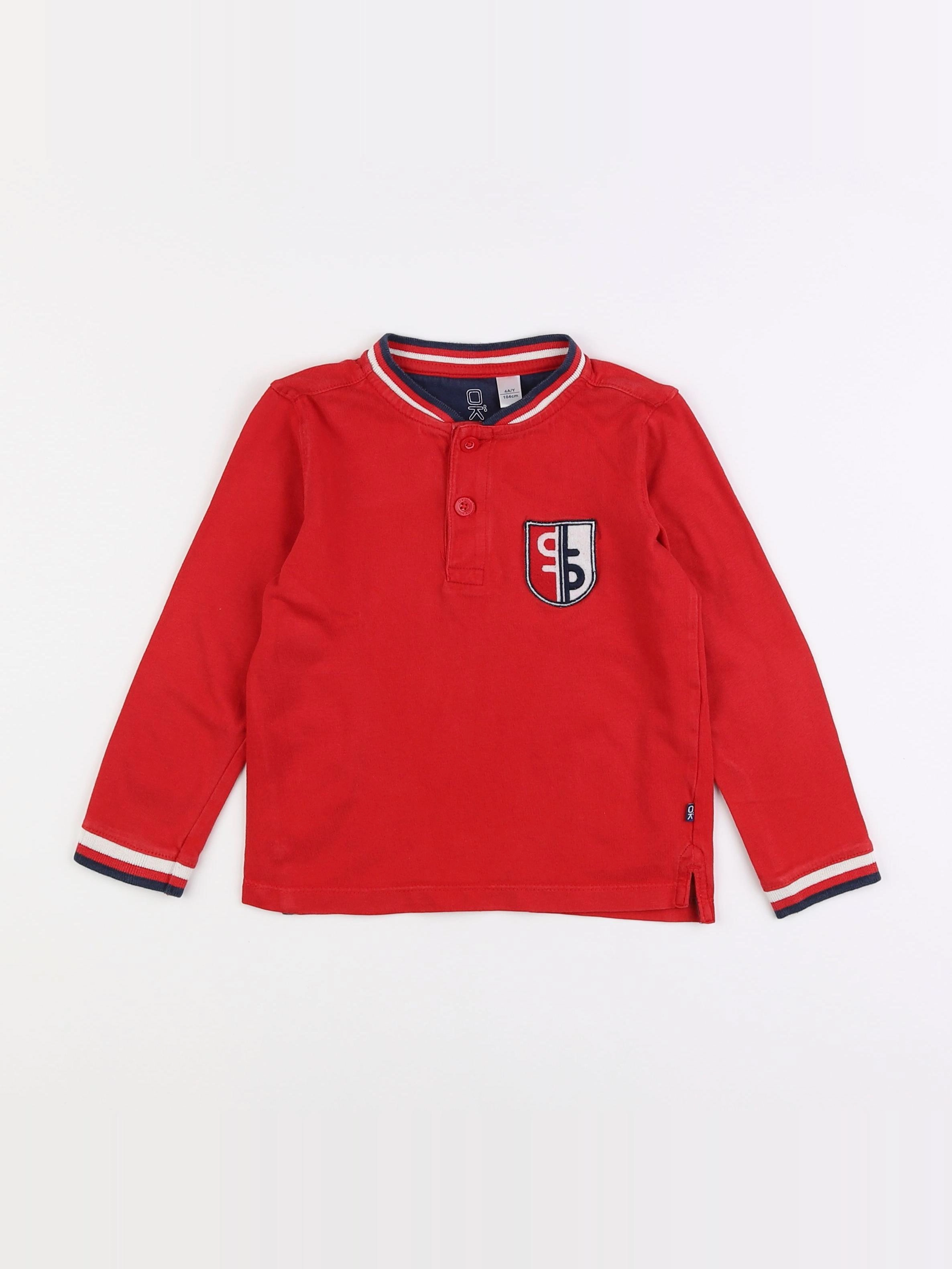 Okaidi - tee-shirt rouge - 4 ans