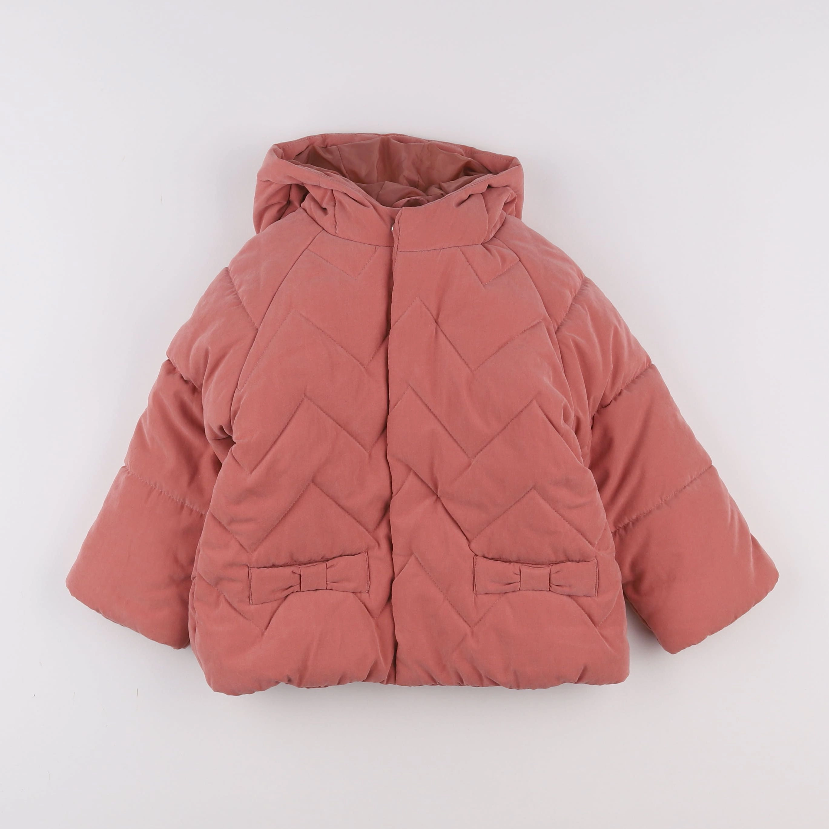 Vertbaudet - manteau doublure amovible rose - 3 ans