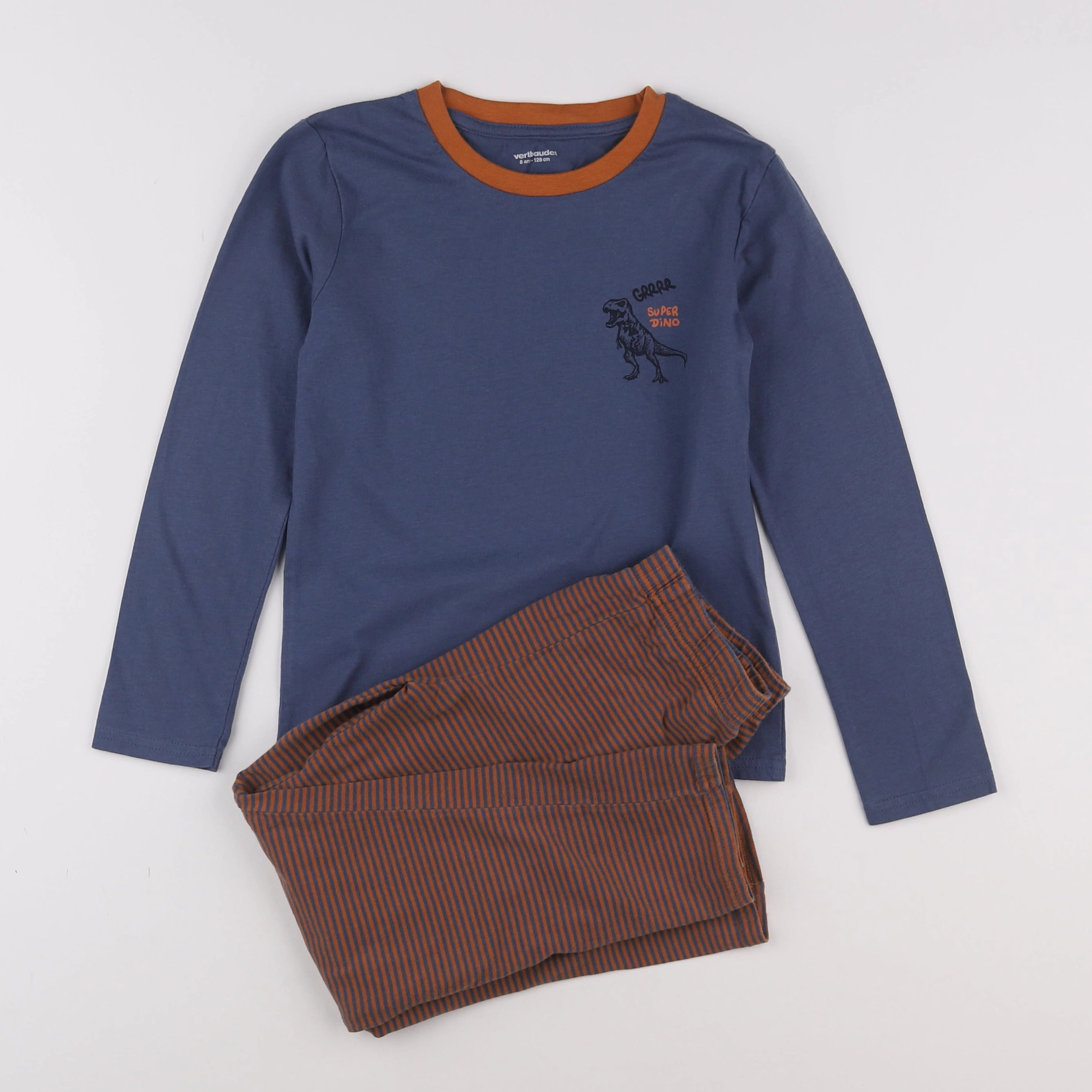 Vertbaudet - pyjama coton bleu - 8 ans