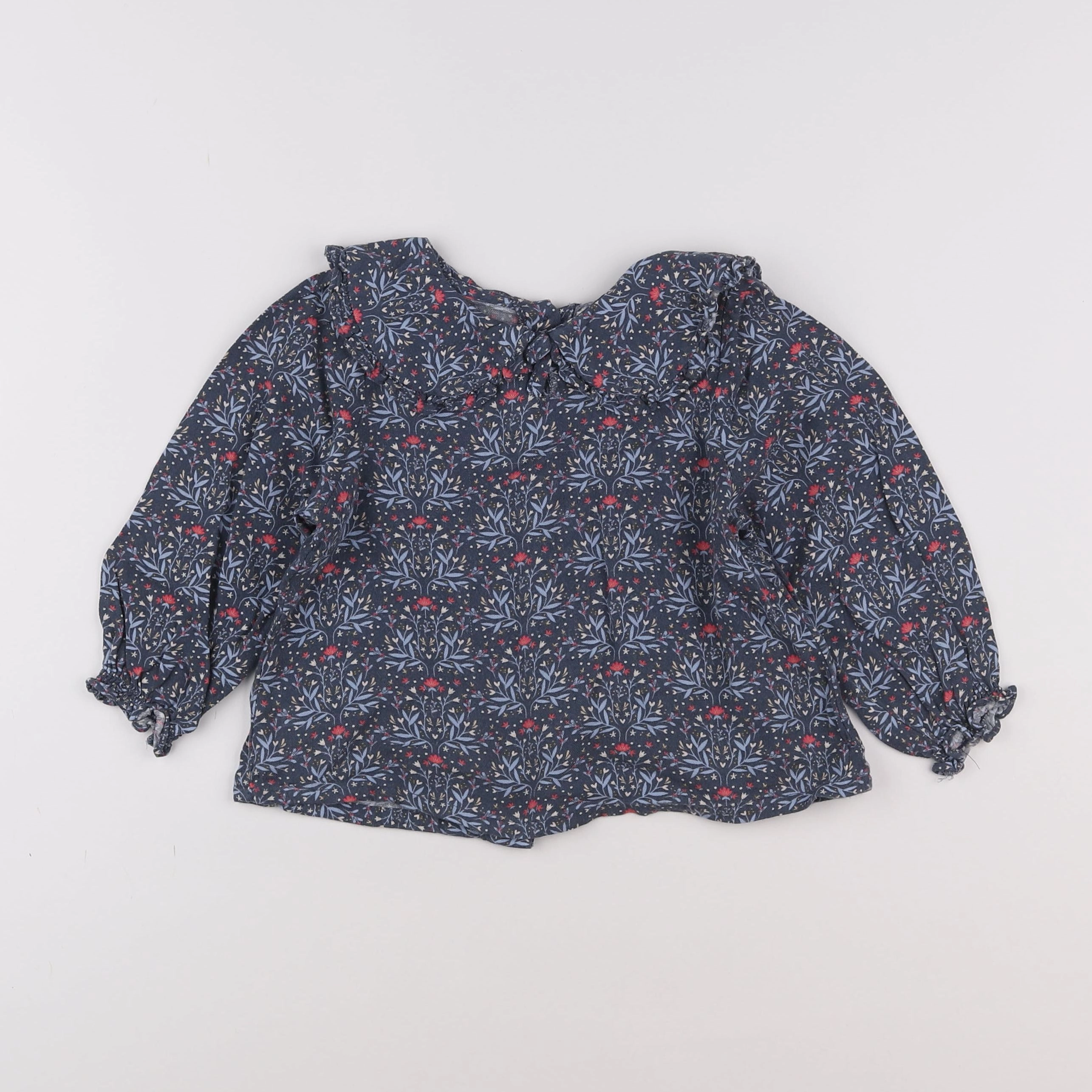 Vertbaudet - blouse bleu - 2 ans