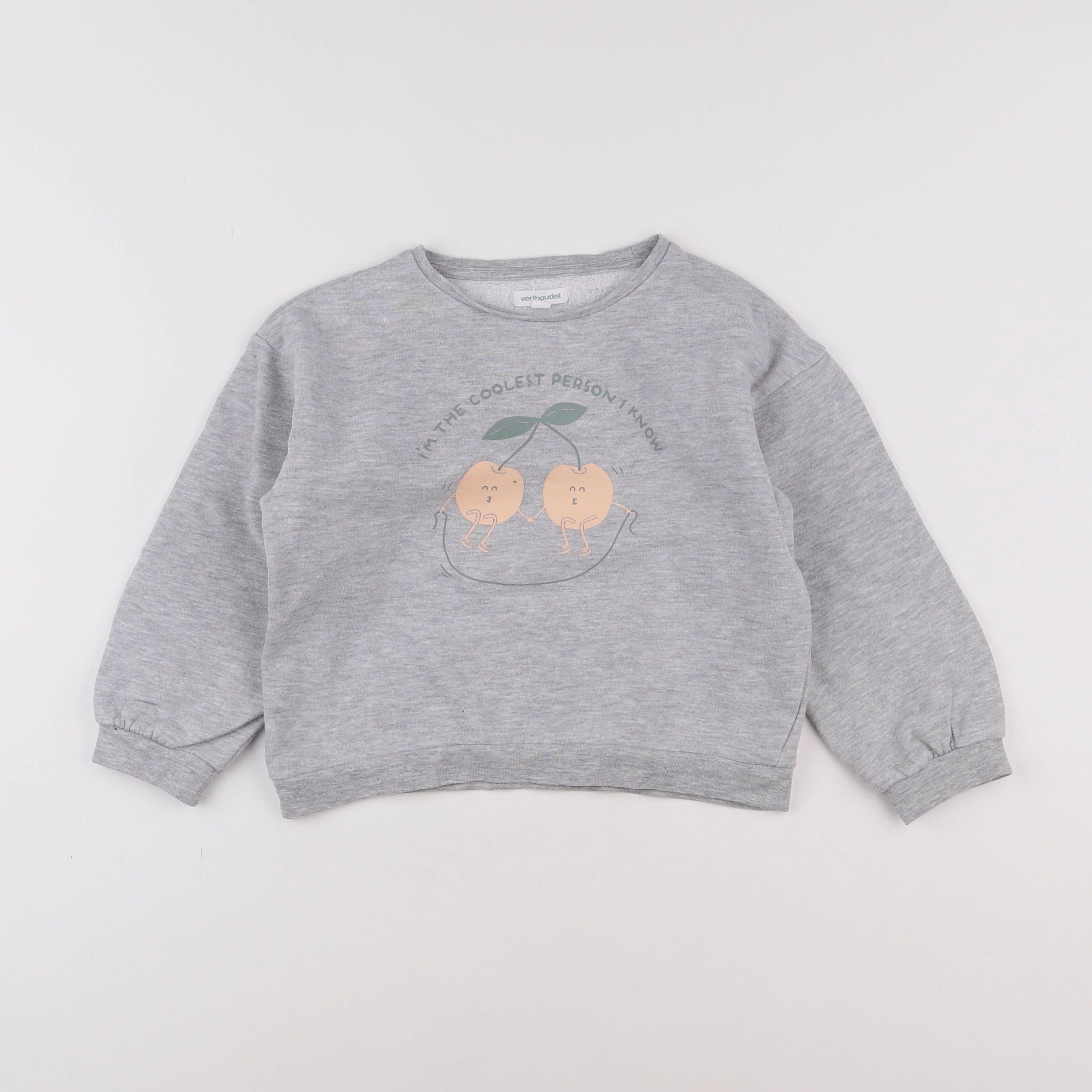 Vertbaudet - sweat gris - 6 ans