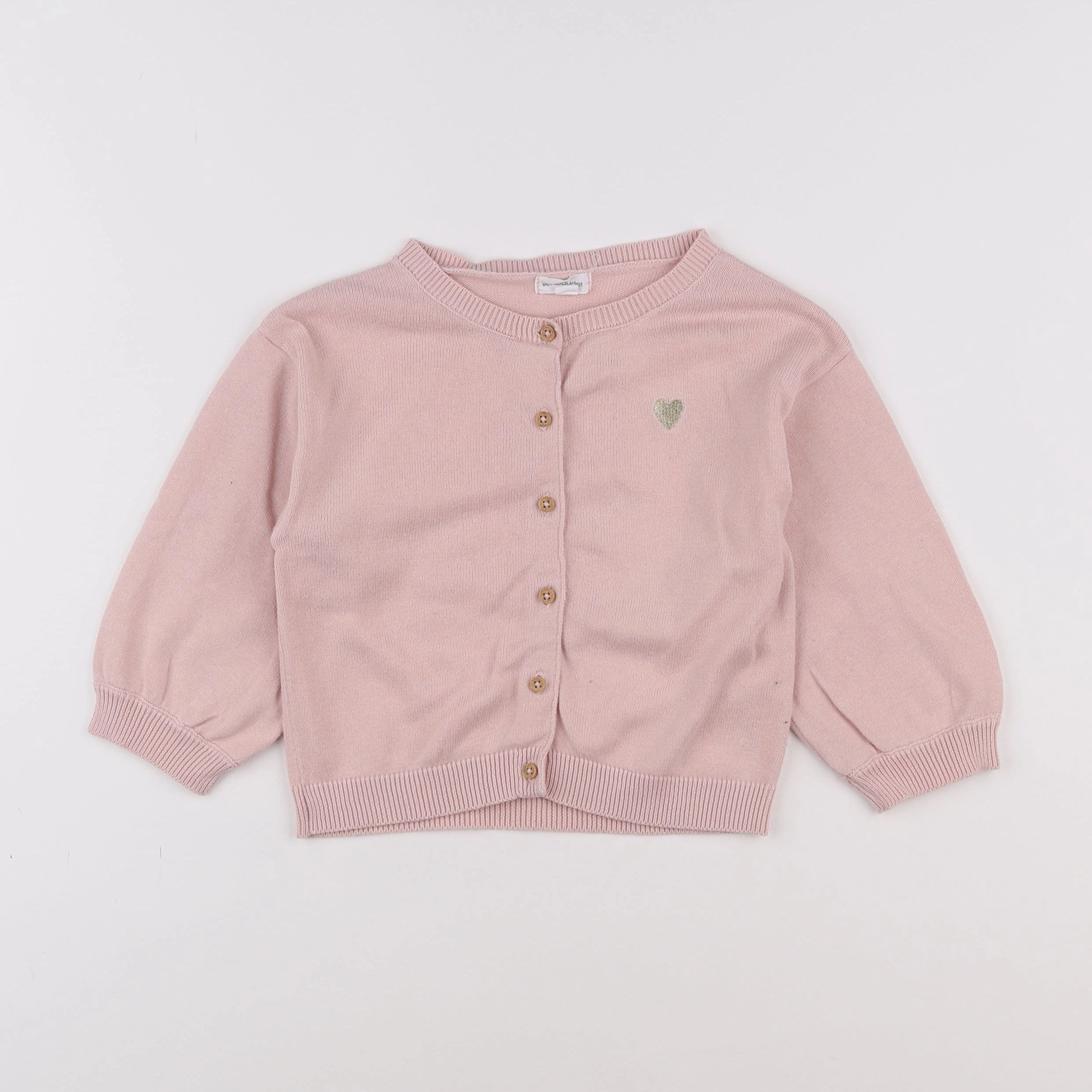 Vertbaudet - gilet rose - 2 ans