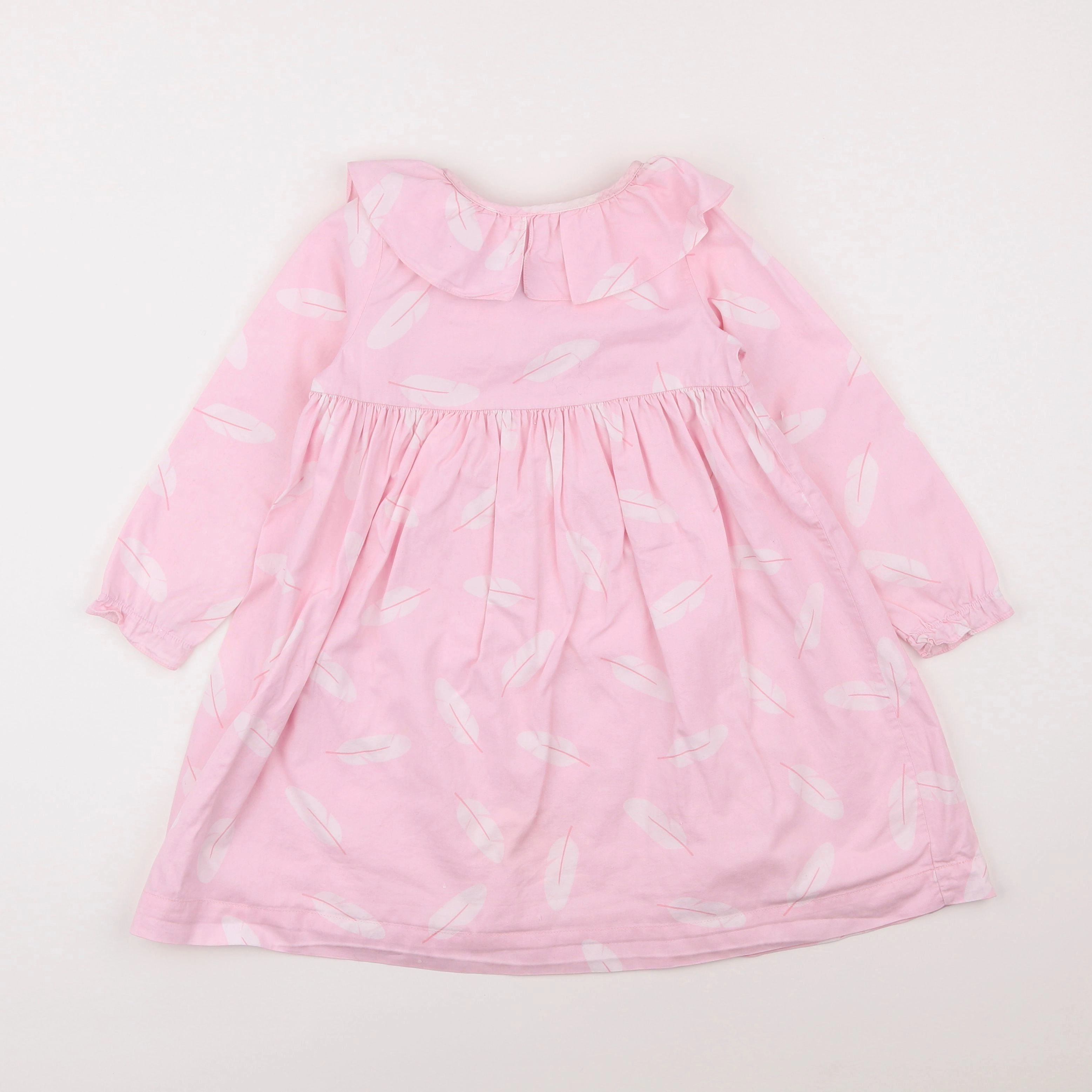 Jacadi - robe rose, blanc - 4 ans