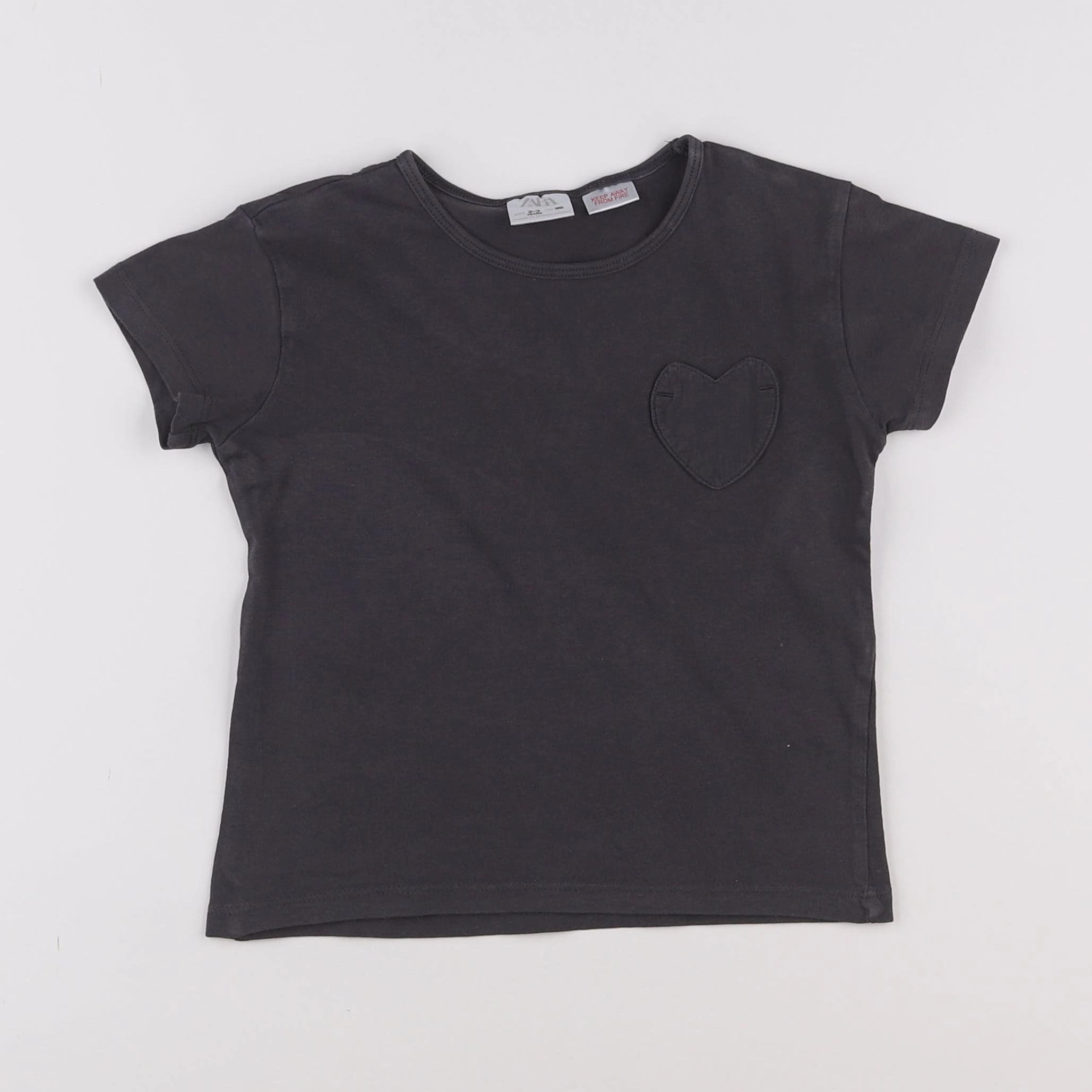 Zara - tee-shirt gris - 2/3 ans