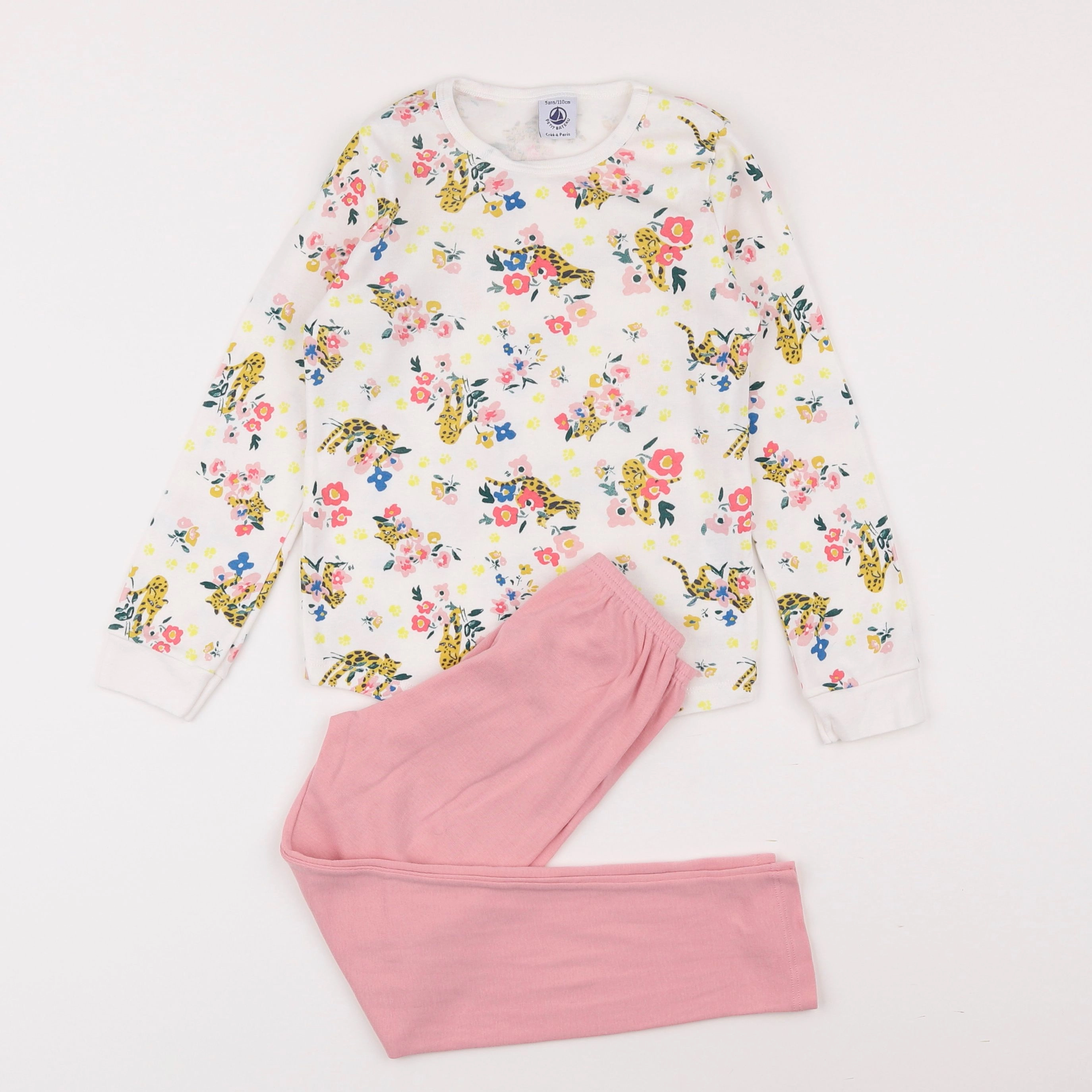 Petit Bateau - pyjama coton multicolore - 5 ans