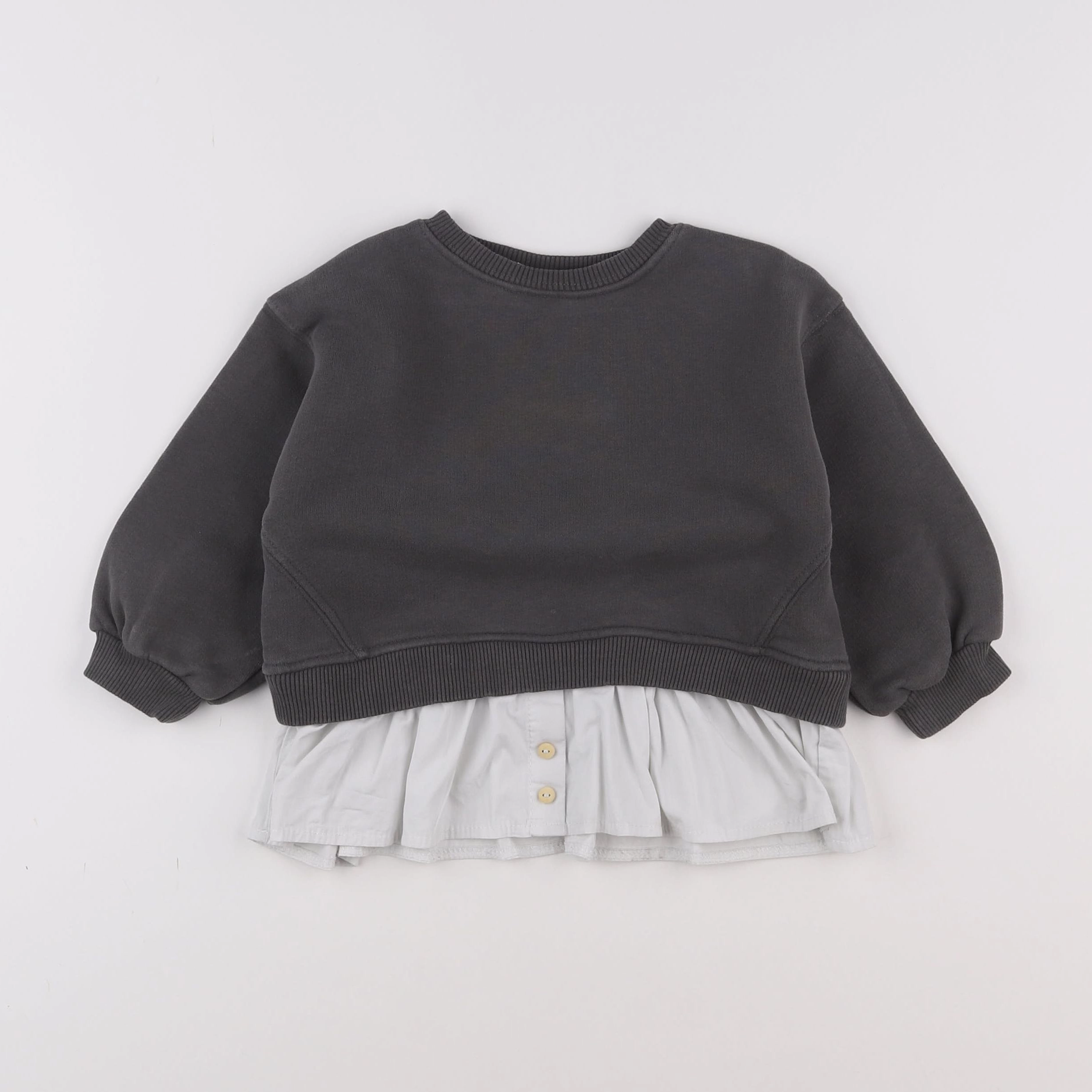 Zara - sweat gris - 18 mois à 2 ans