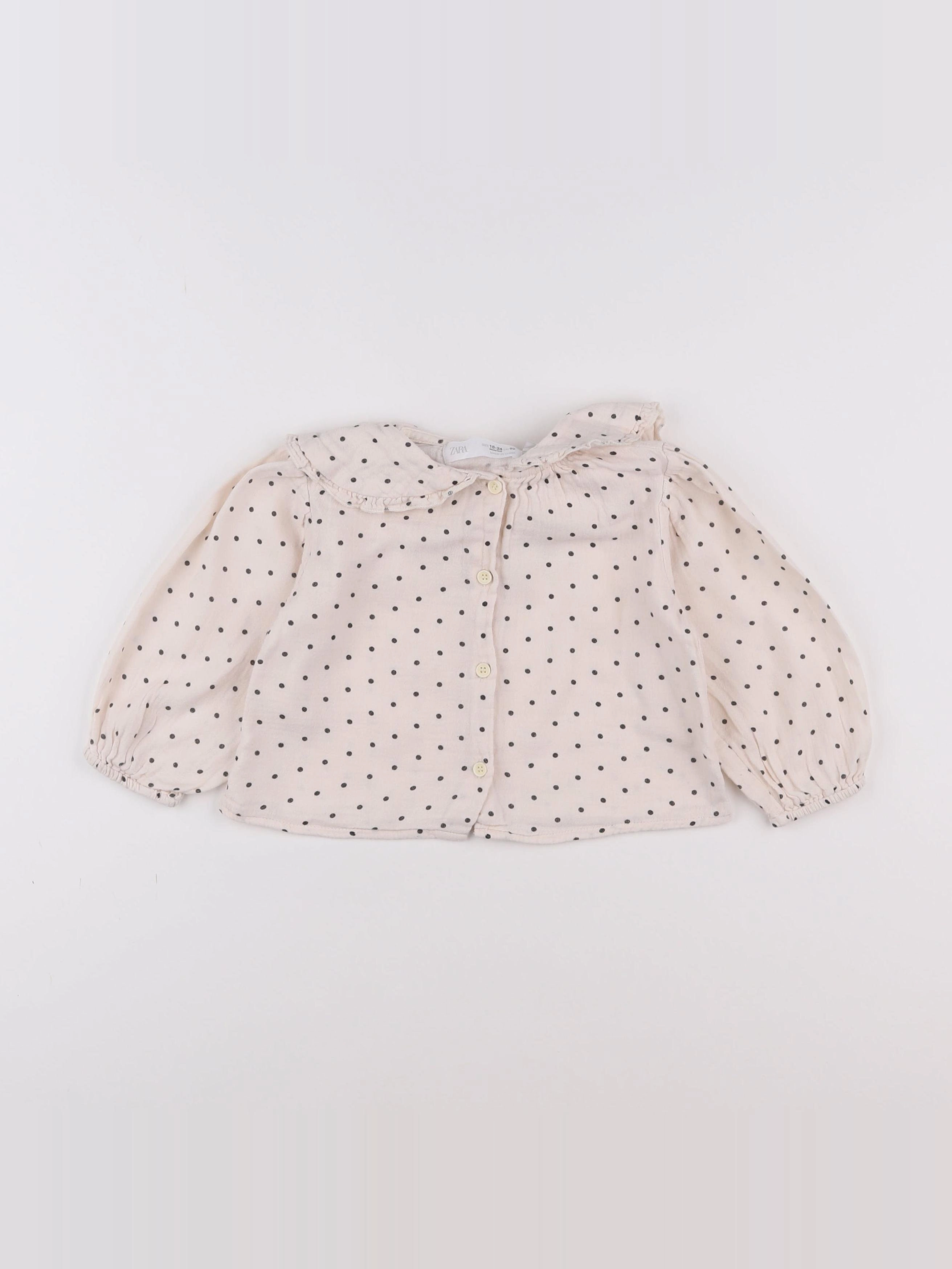 Zara - blouse beige - 18 mois à 2 ans
