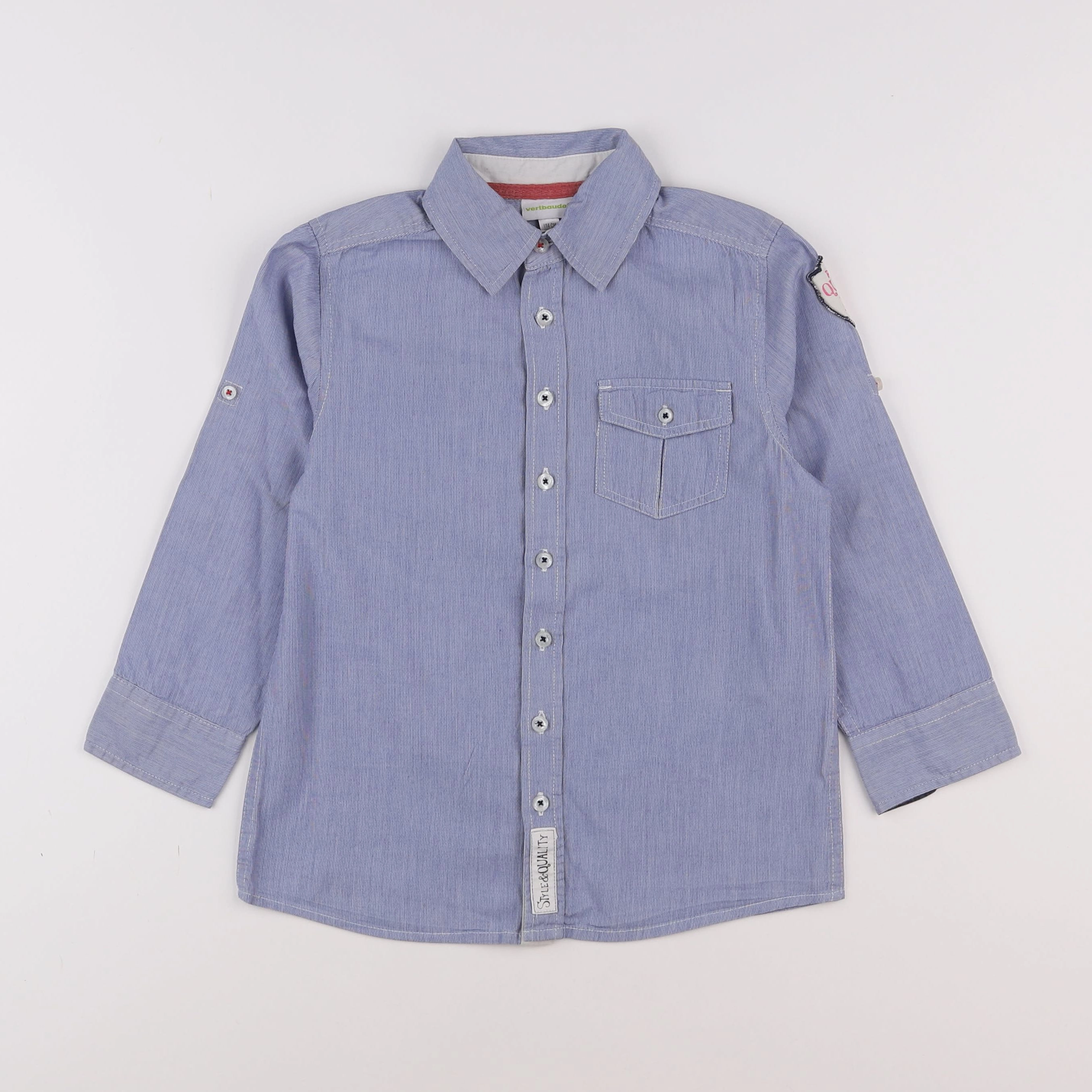 Vertbaudet - chemise bleu - 6 ans