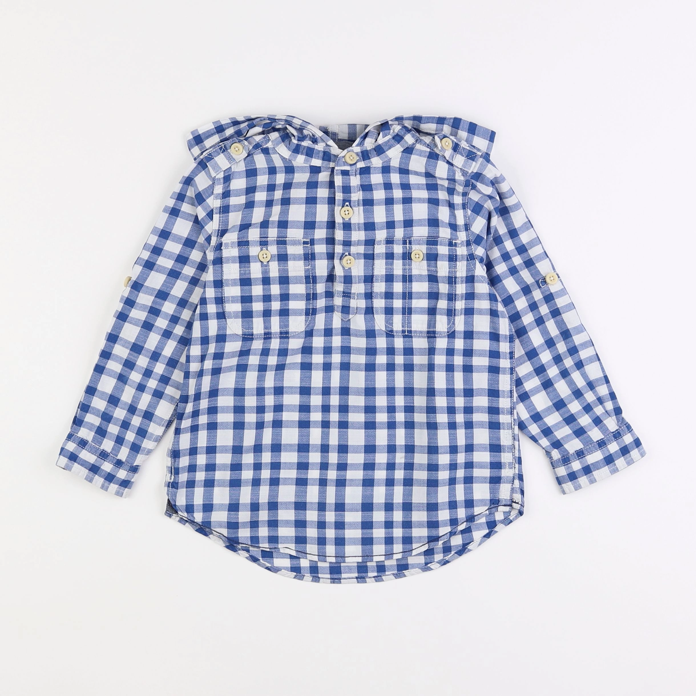 GAP - chemise blanc, bleu - 4 ans