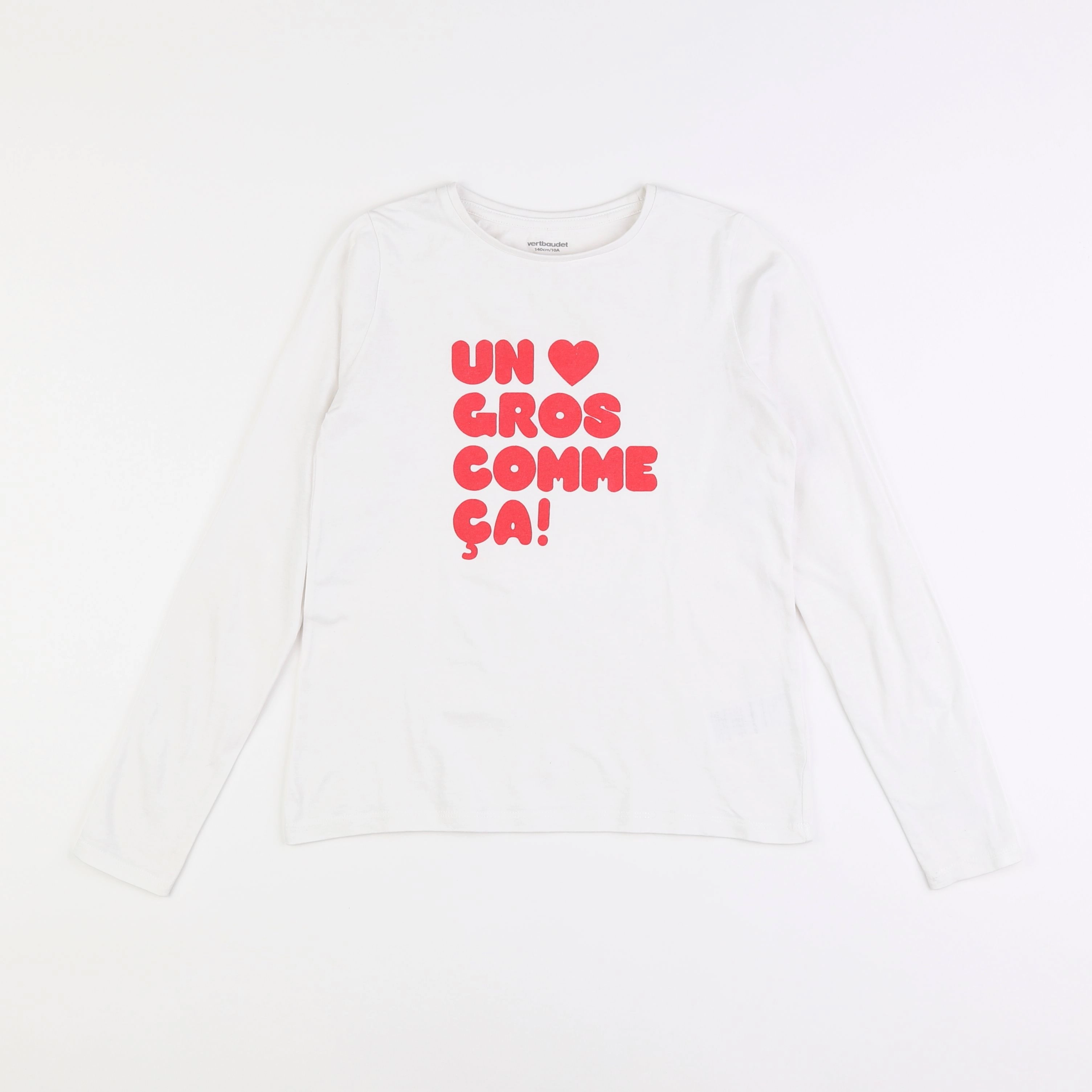 Vertbaudet - tee-shirt blanc - 10 ans