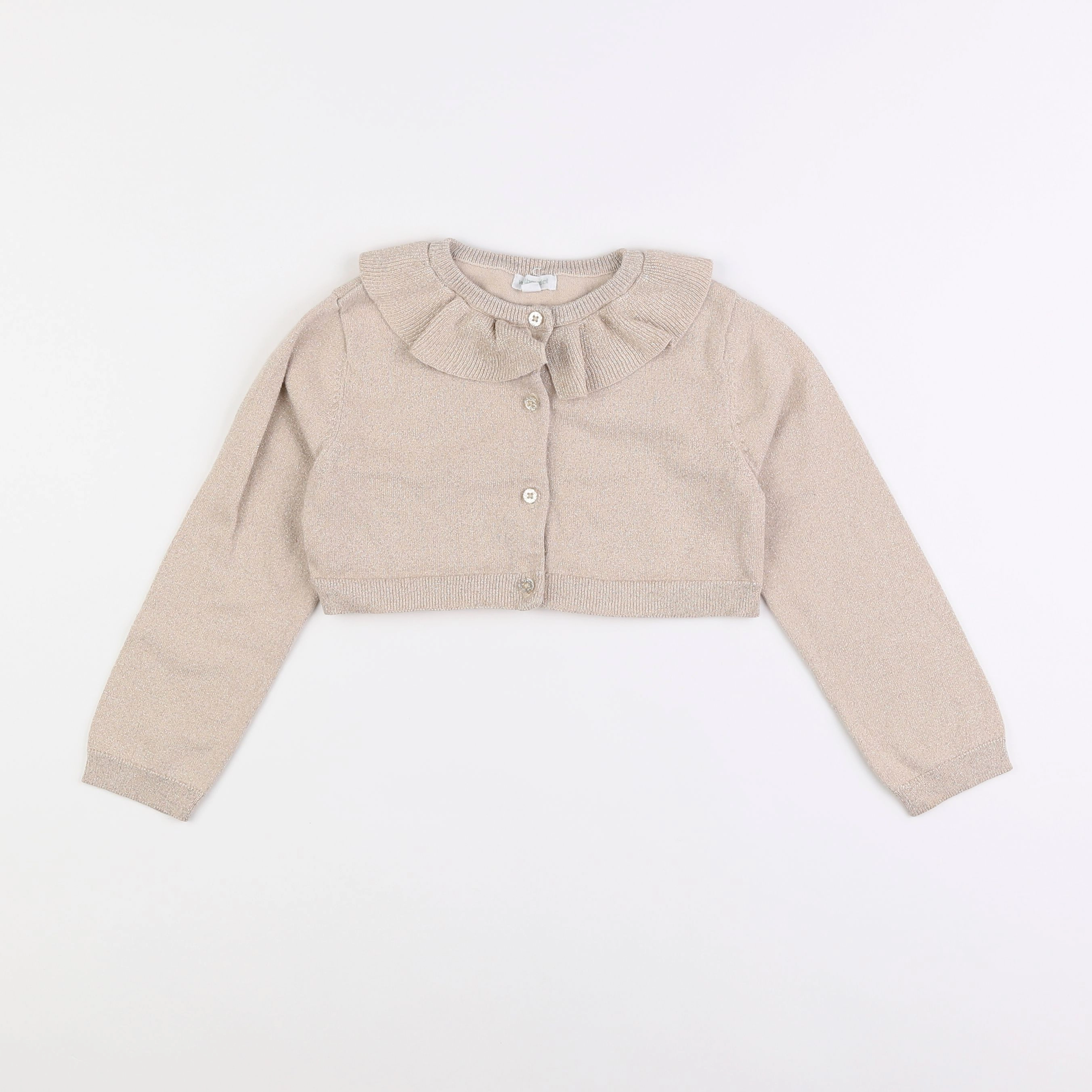 Vertbaudet - gilet beige, or - 6 ans