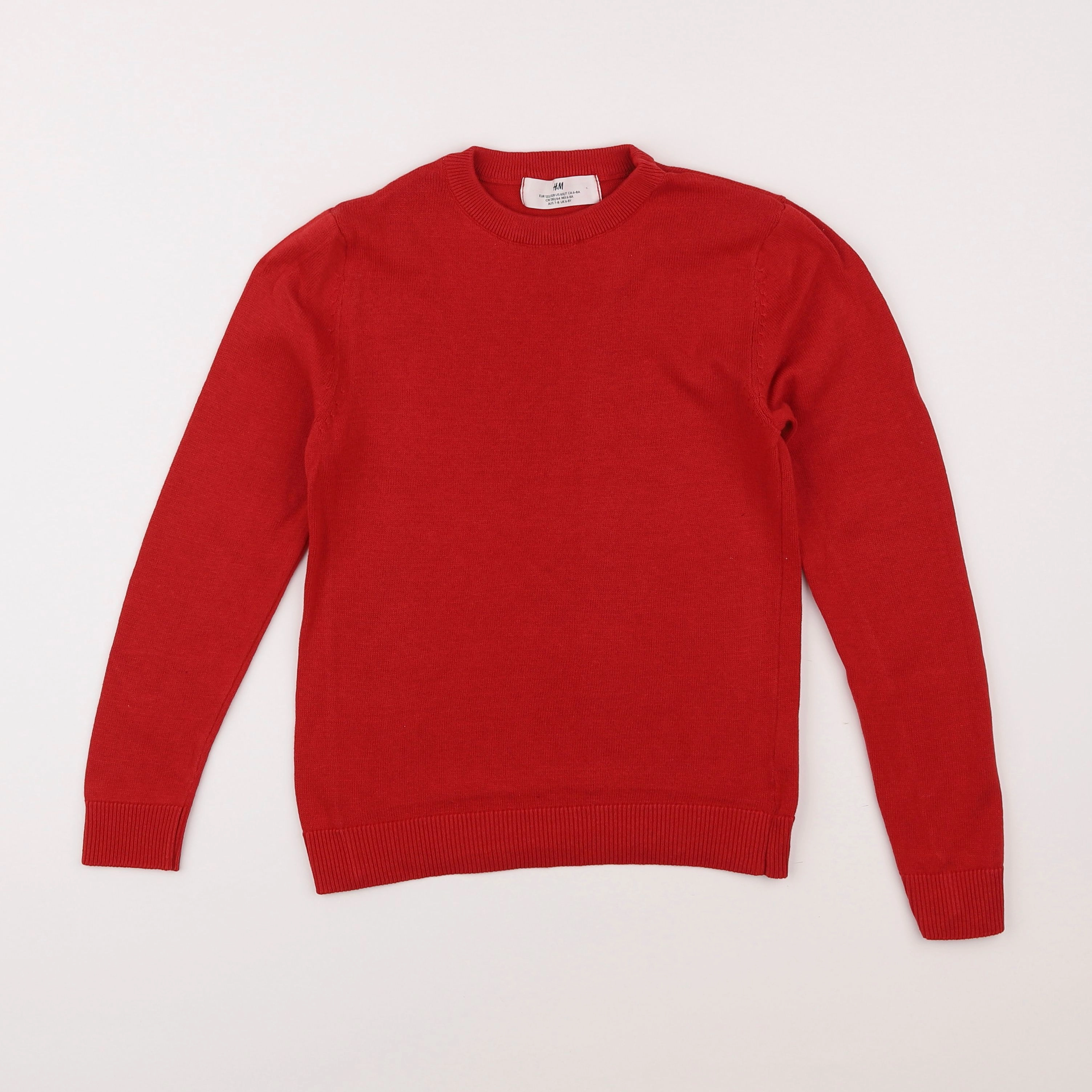 H&M - pull rouge - 6/8 ans