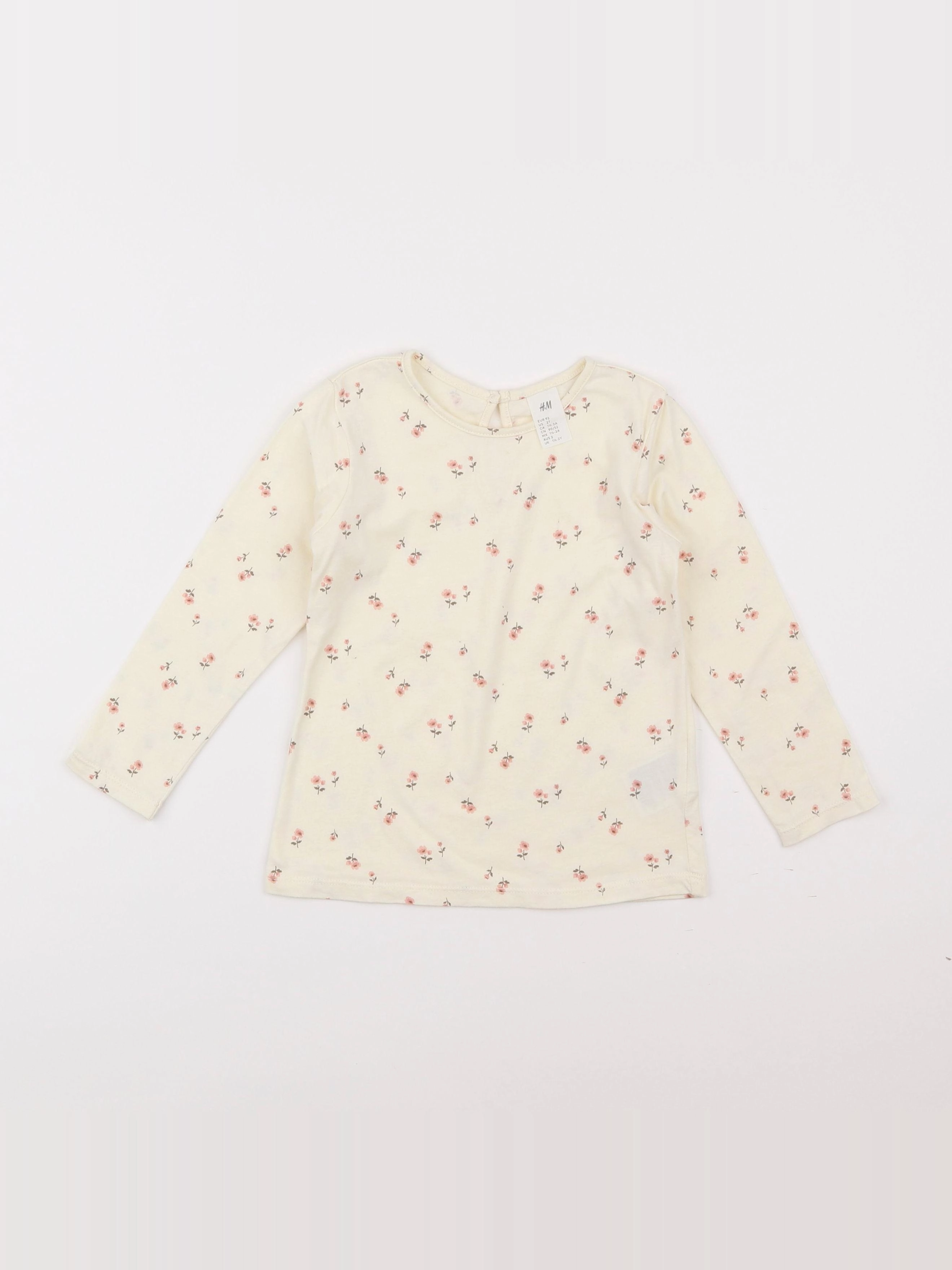 H&M - tee-shirt beige - 18 mois à 2 ans