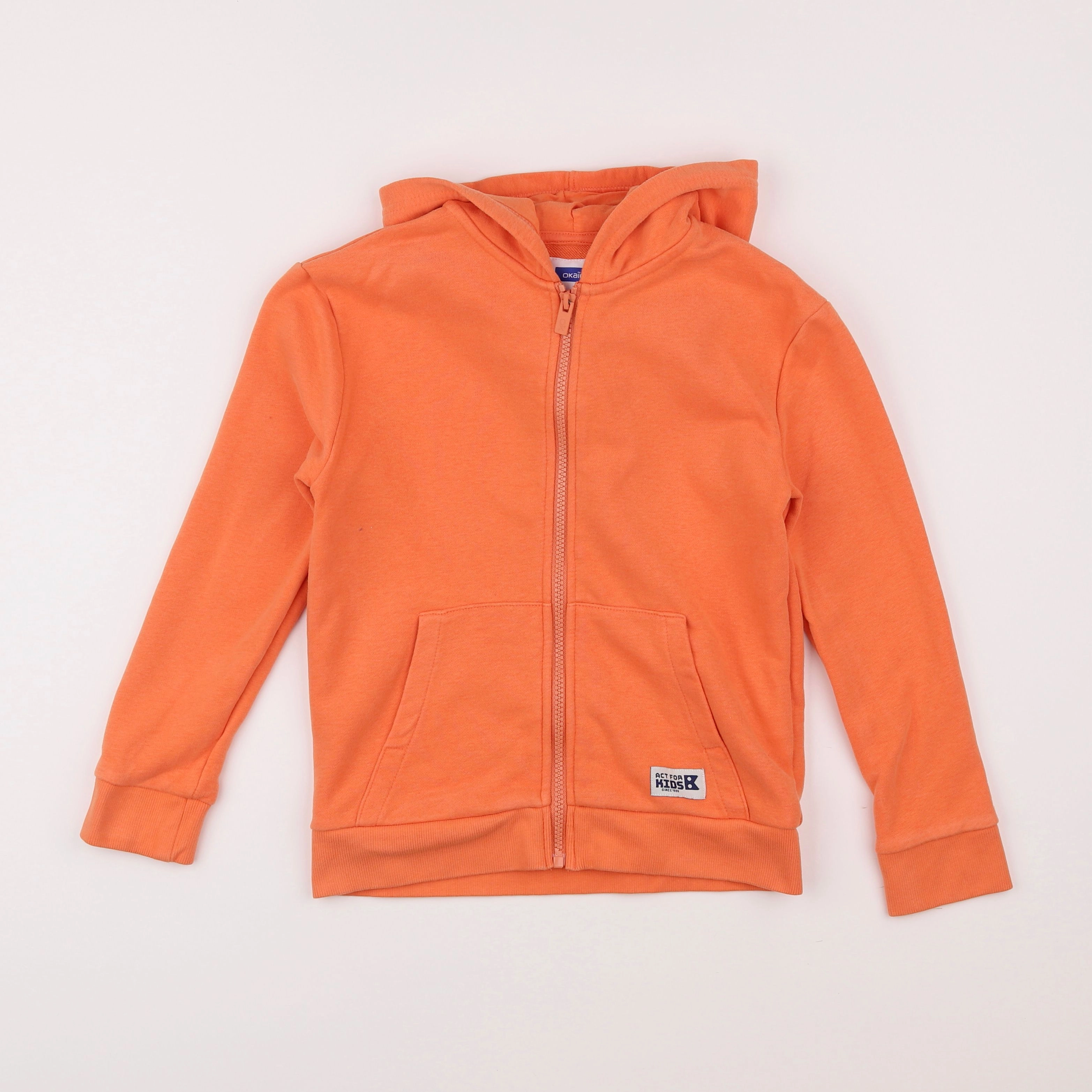 Okaidi - sweat orange - 8 ans