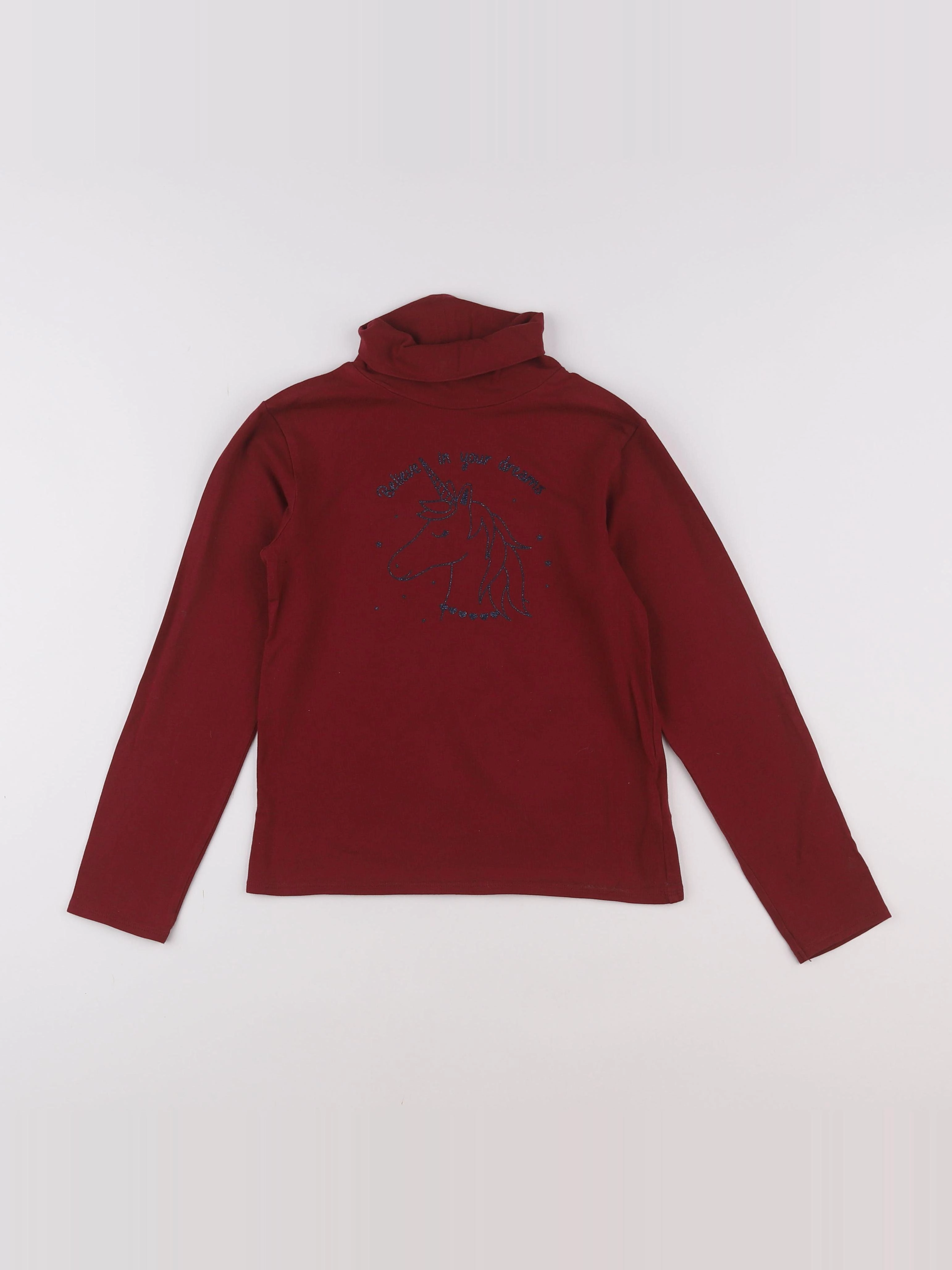 Vertbaudet - sous-pull rouge - 8 ans