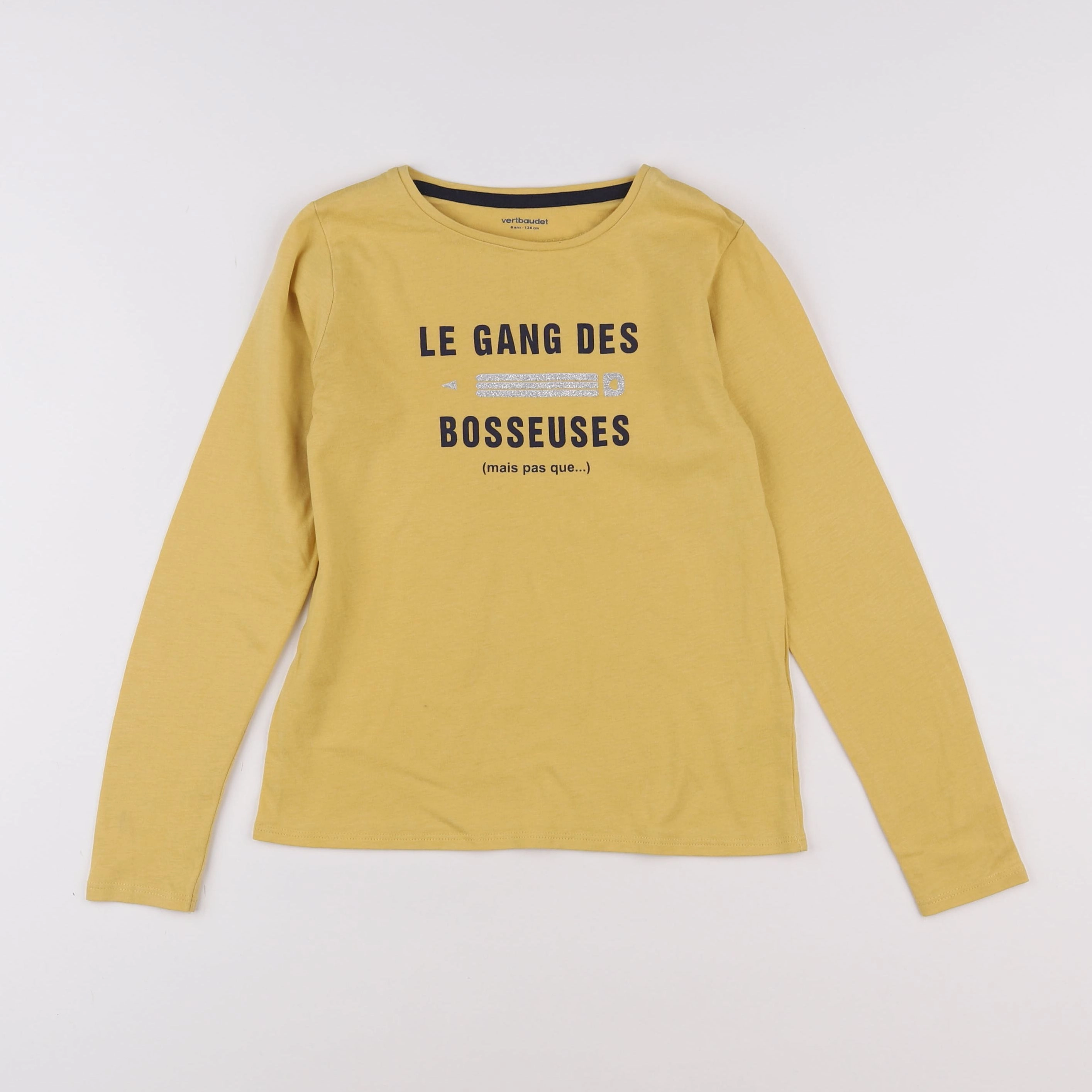 Vertbaudet - tee-shirt jaune - 8 ans