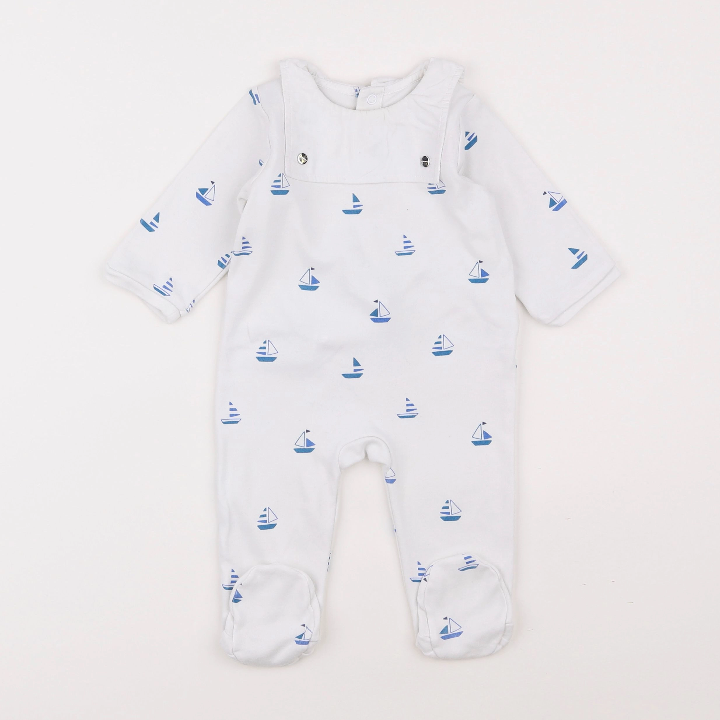 Jacadi - pyjama coton bleu - 6 mois