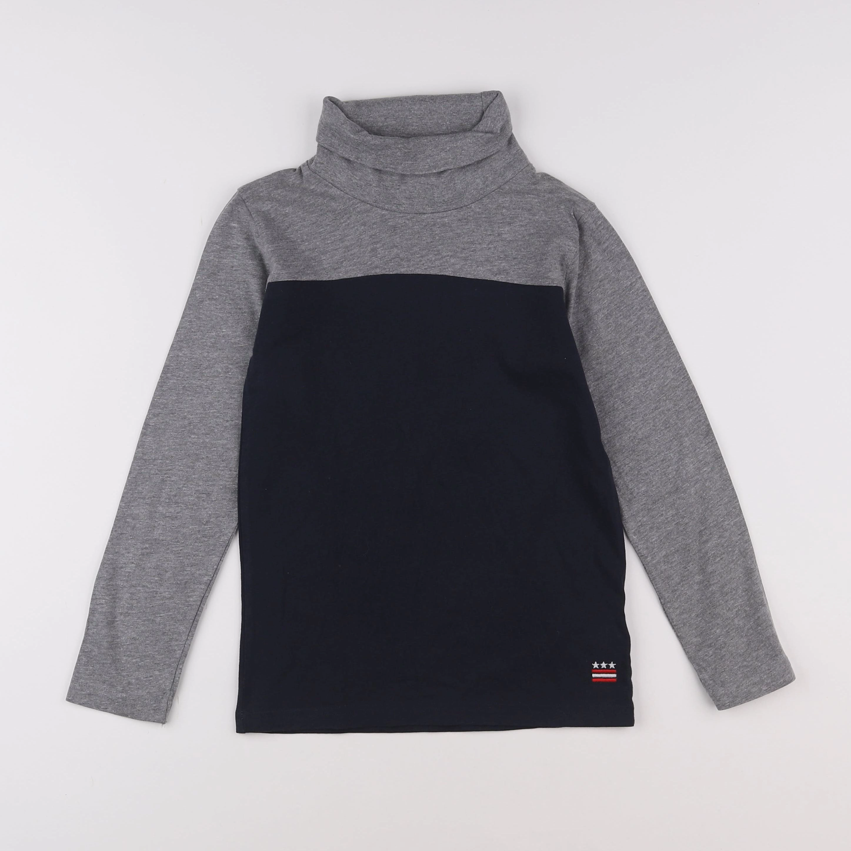 Tape à l'oeil - sous-pull bleu, gris - 8 ans