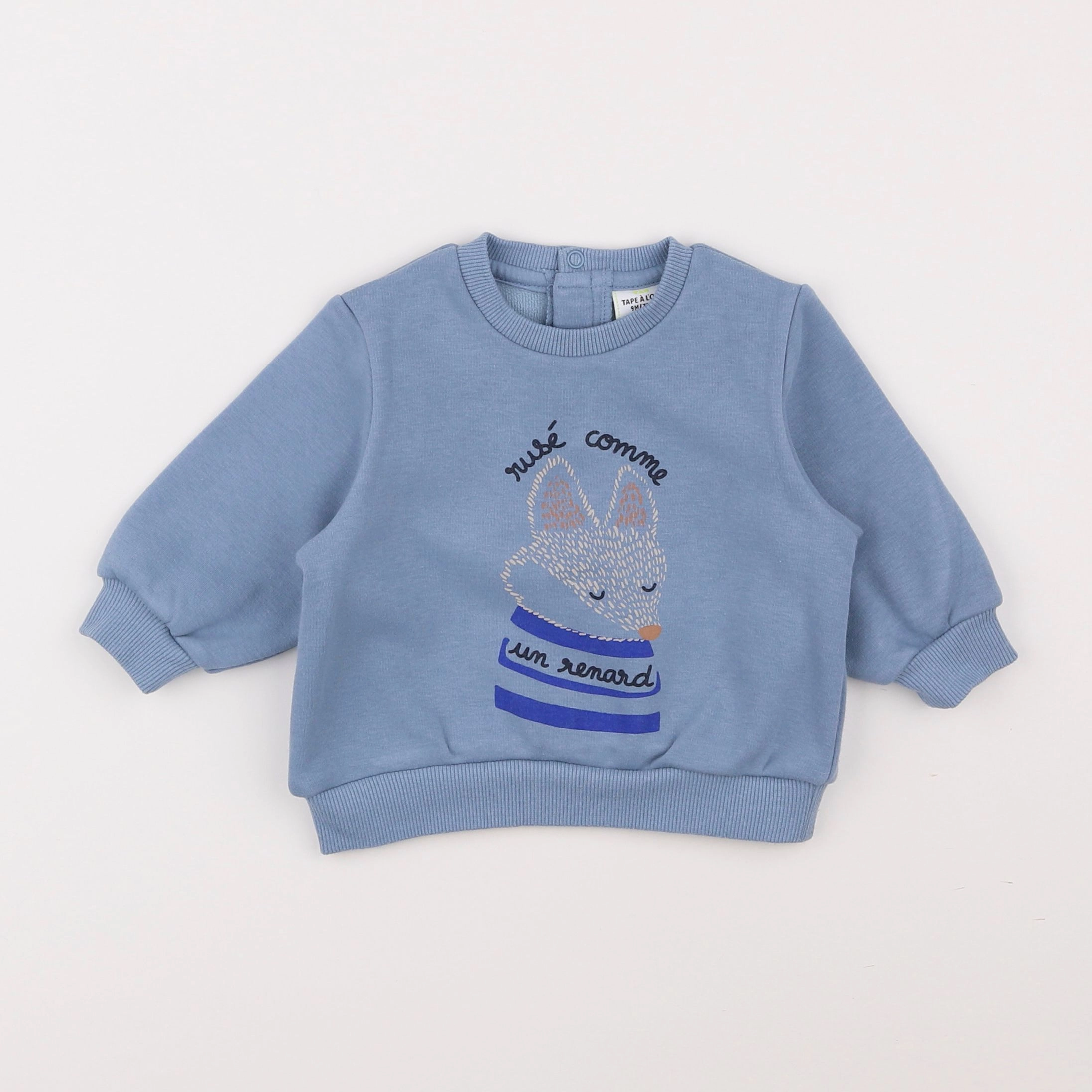 Tape à l'oeil - sweat bleu - 9 mois