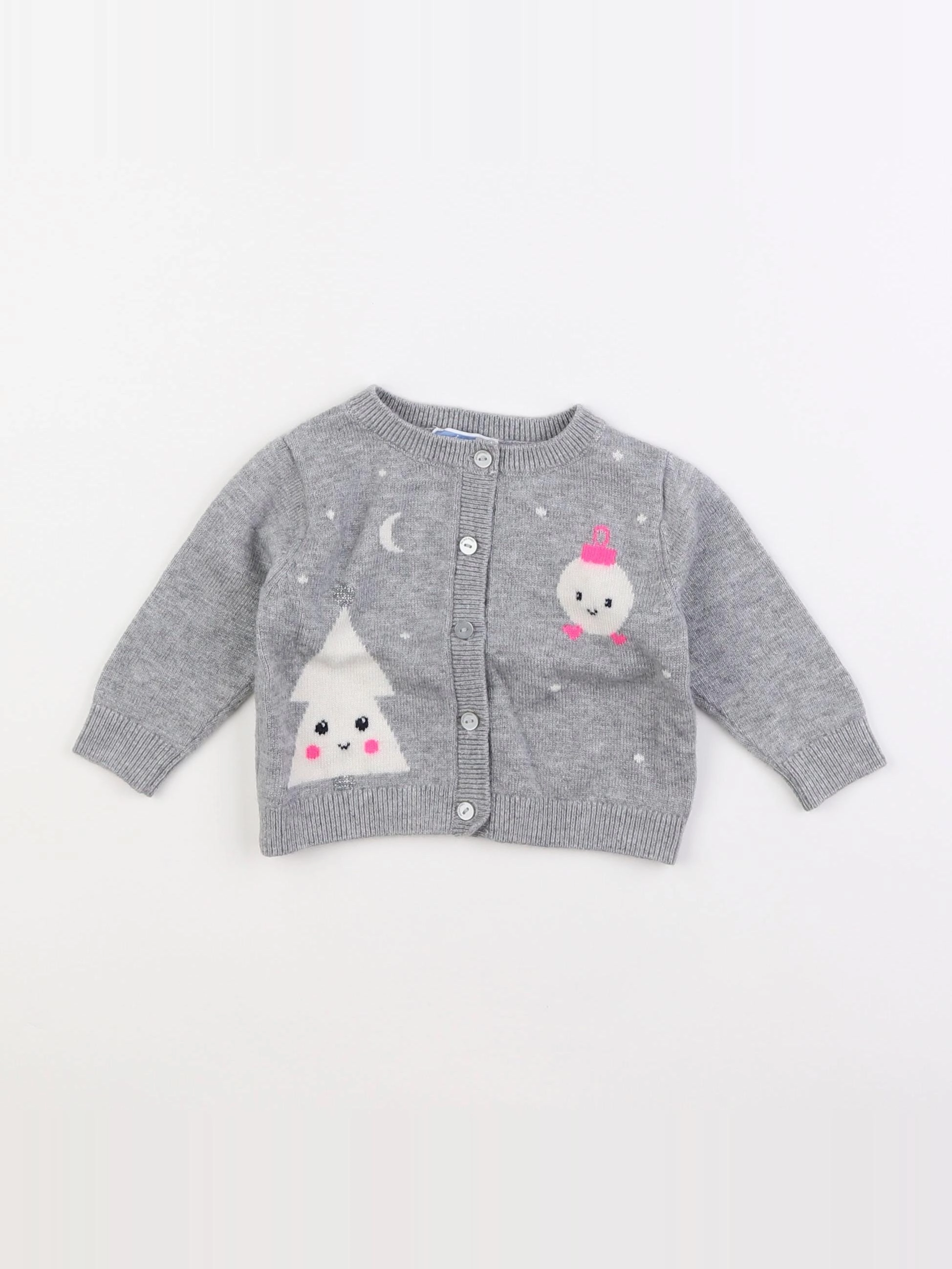Jacadi - gilet gris - 6 mois