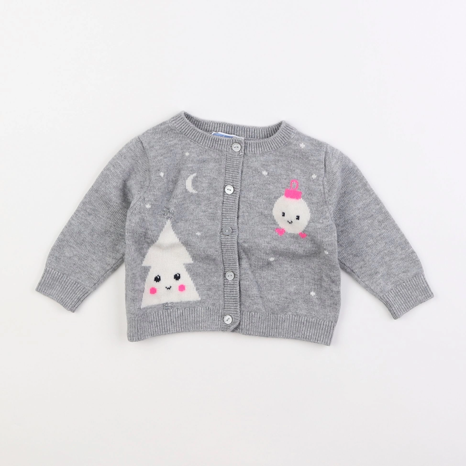 Jacadi - gilet gris - 6 mois