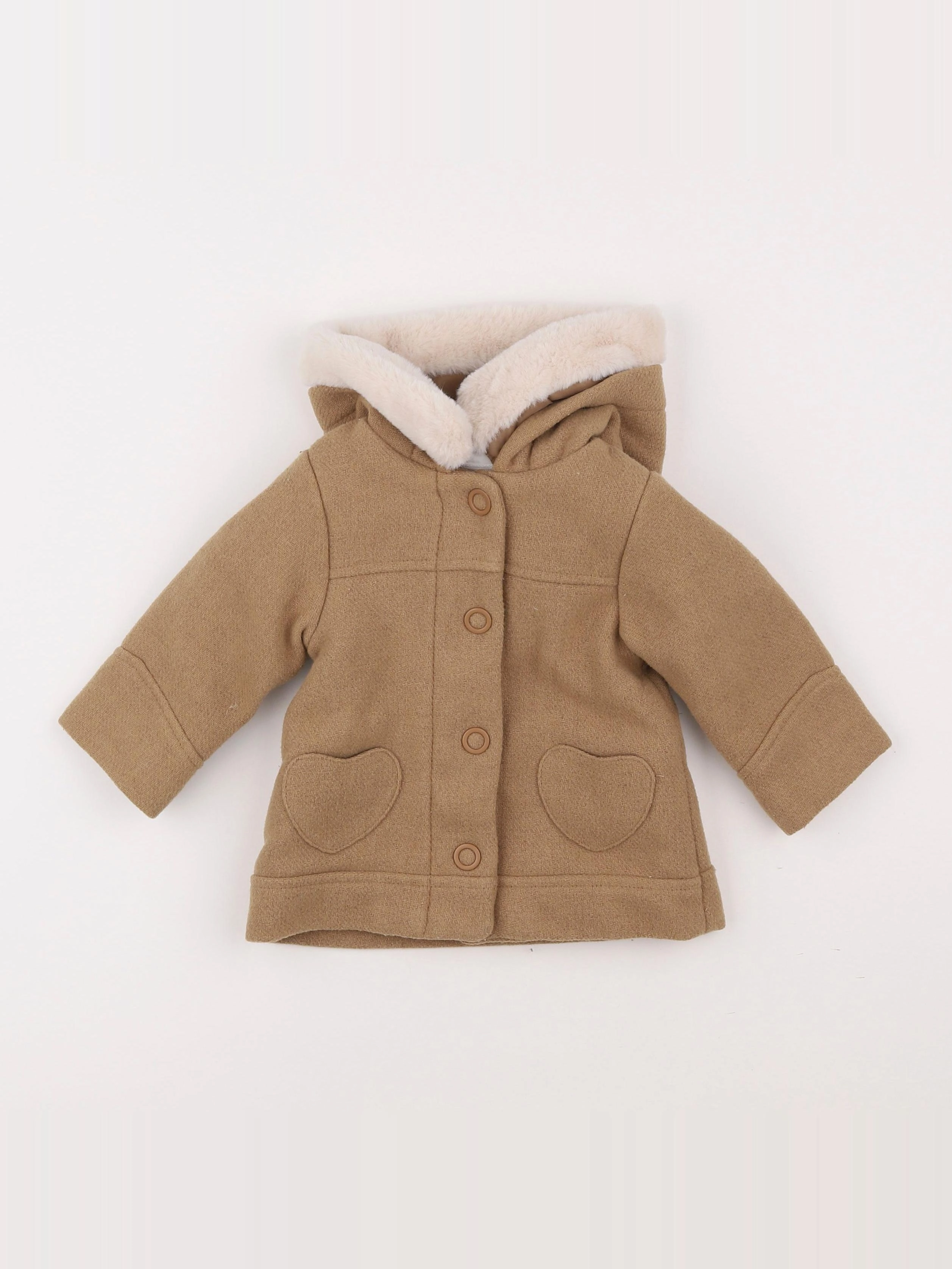 Vertbaudet - manteau marron - 9 mois