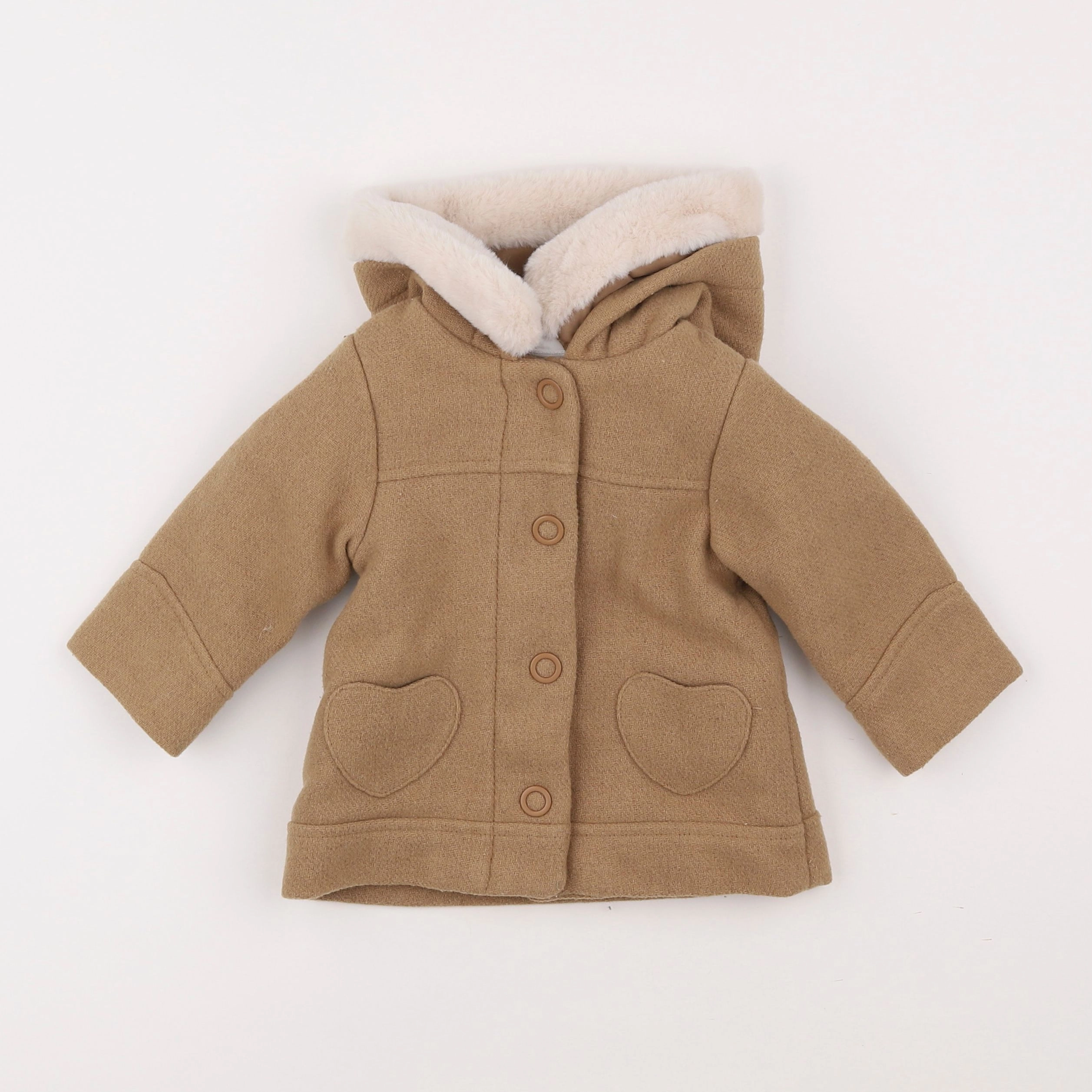 Vertbaudet - manteau marron - 9 mois