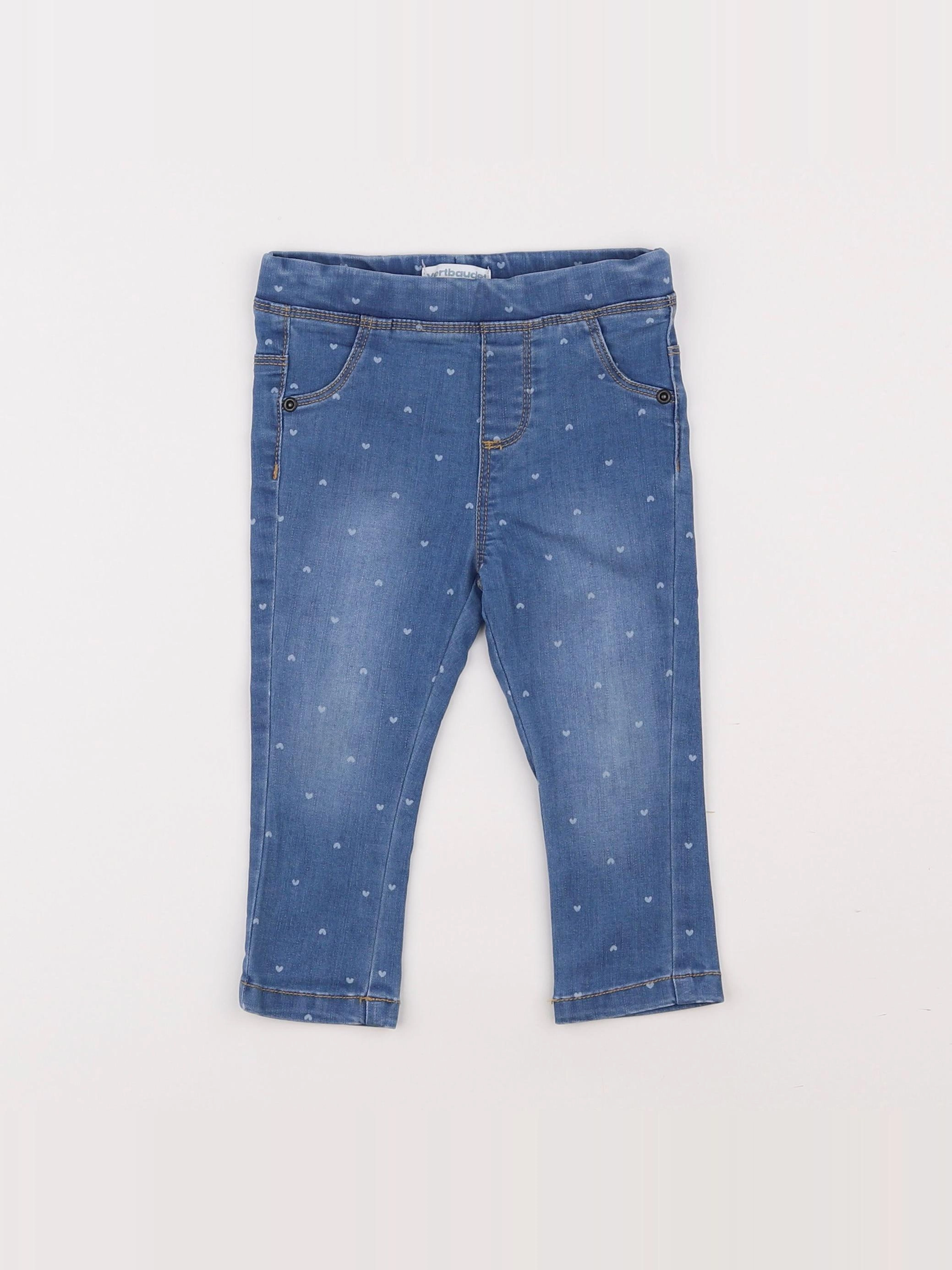 Vertbaudet - jegging bleu - 18 mois