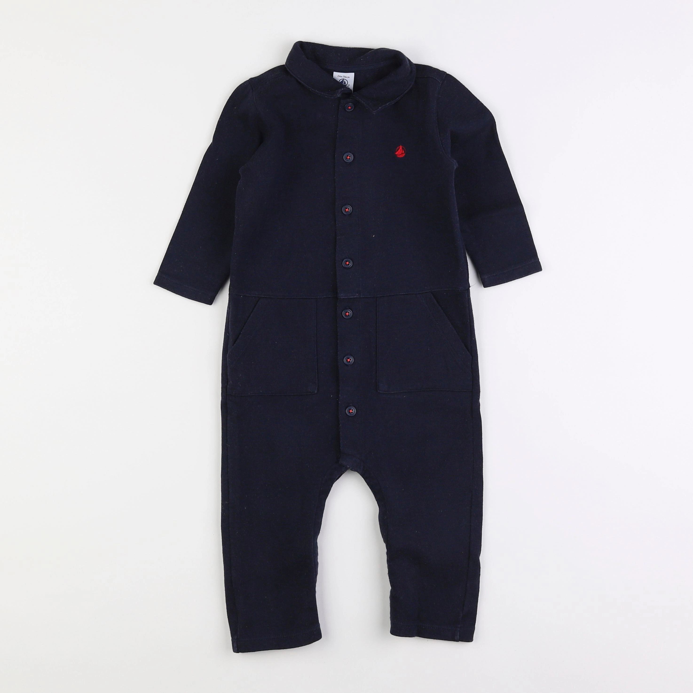 Petit Bateau - combinaison bleu - 2 ans