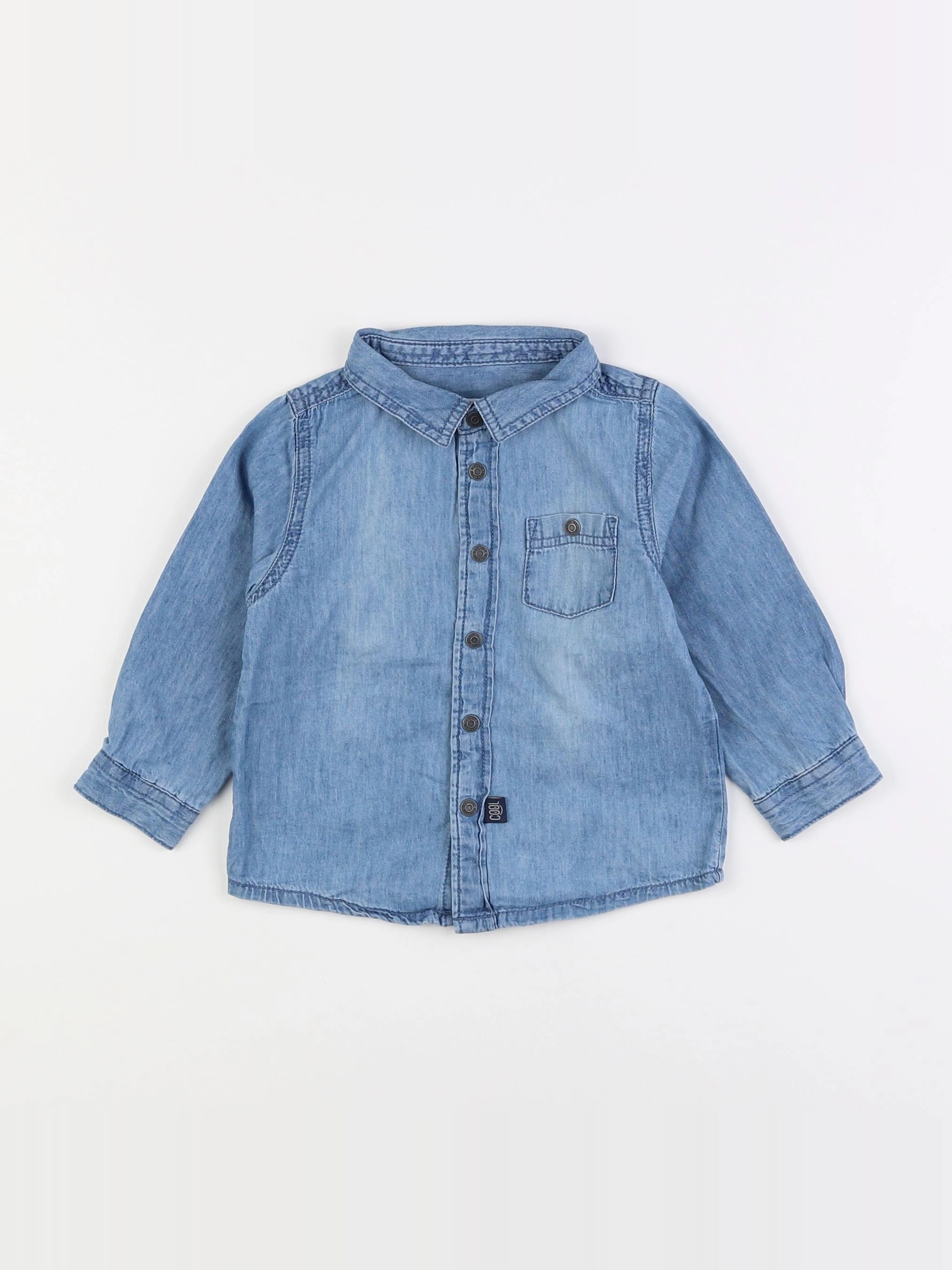Vertbaudet - chemise bleu - 18 mois
