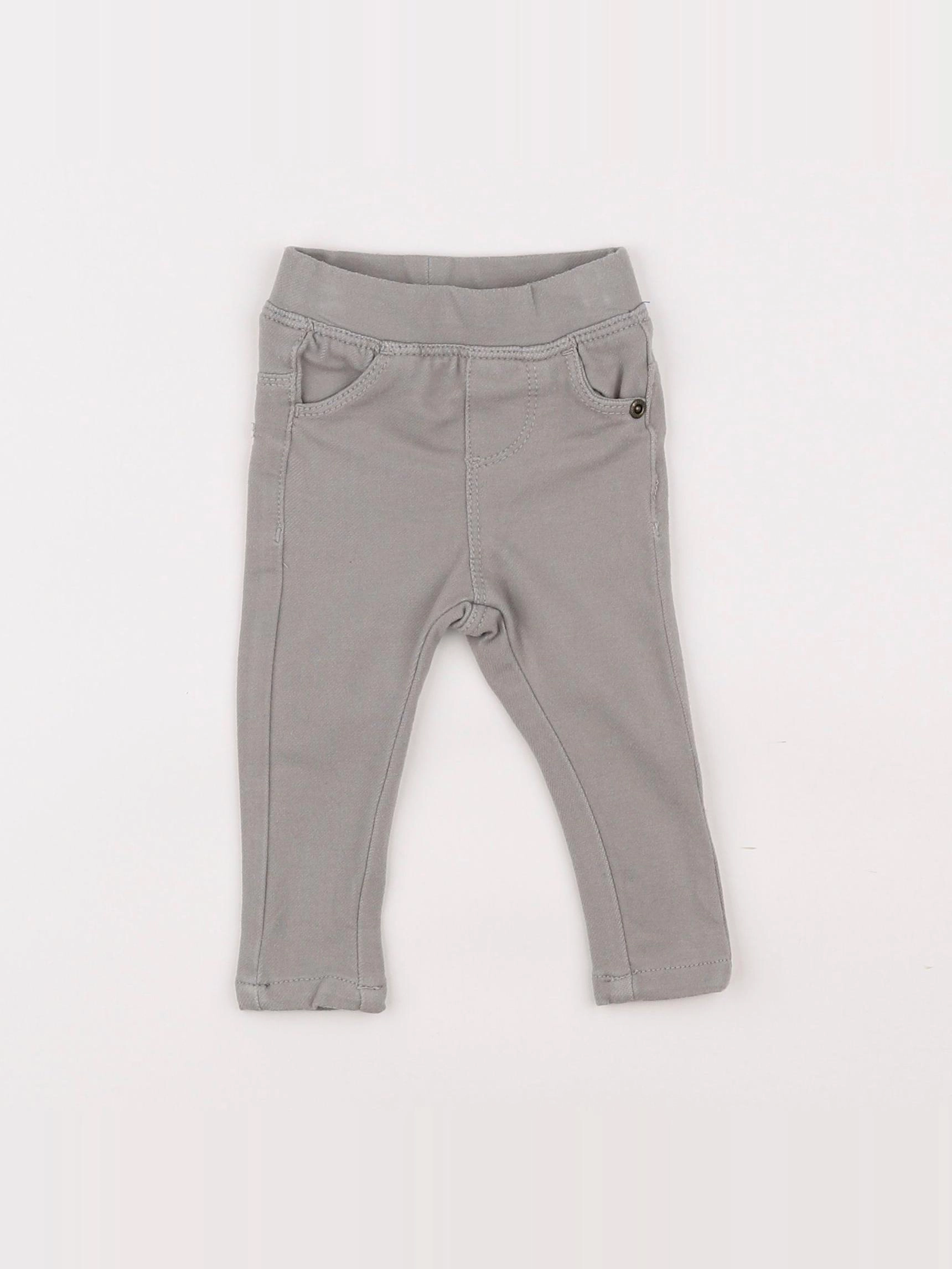 Vertbaudet - jegging gris - 3 mois