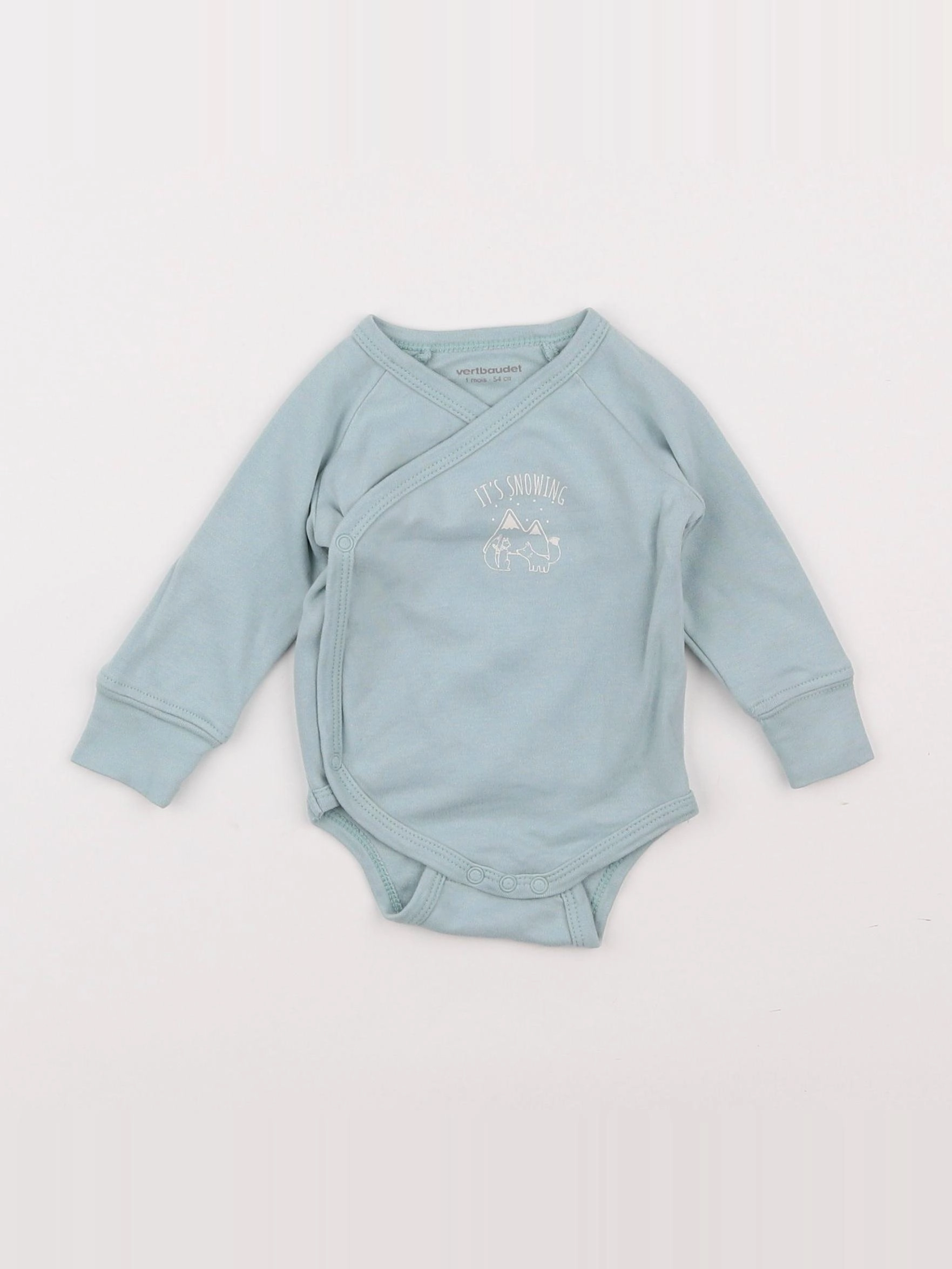 Vertbaudet - body bleu - 1 mois