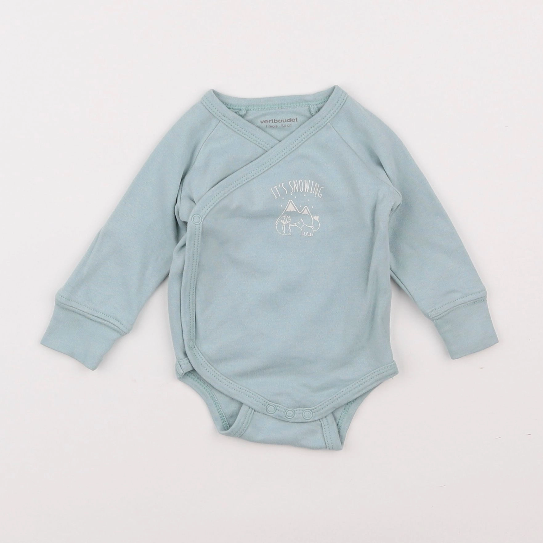Vertbaudet - body bleu - 1 mois