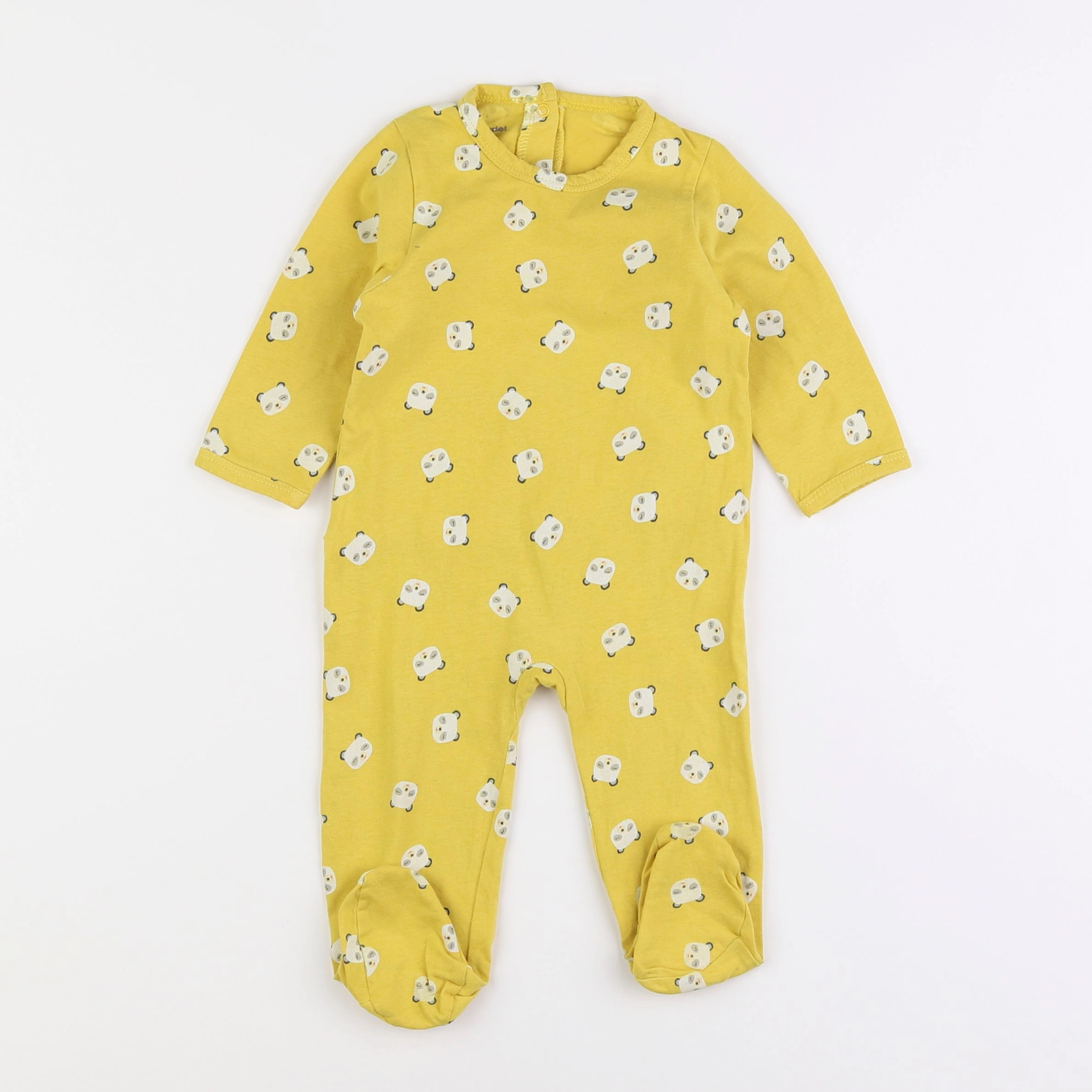 Vertbaudet - pyjama coton jaune - 9 mois