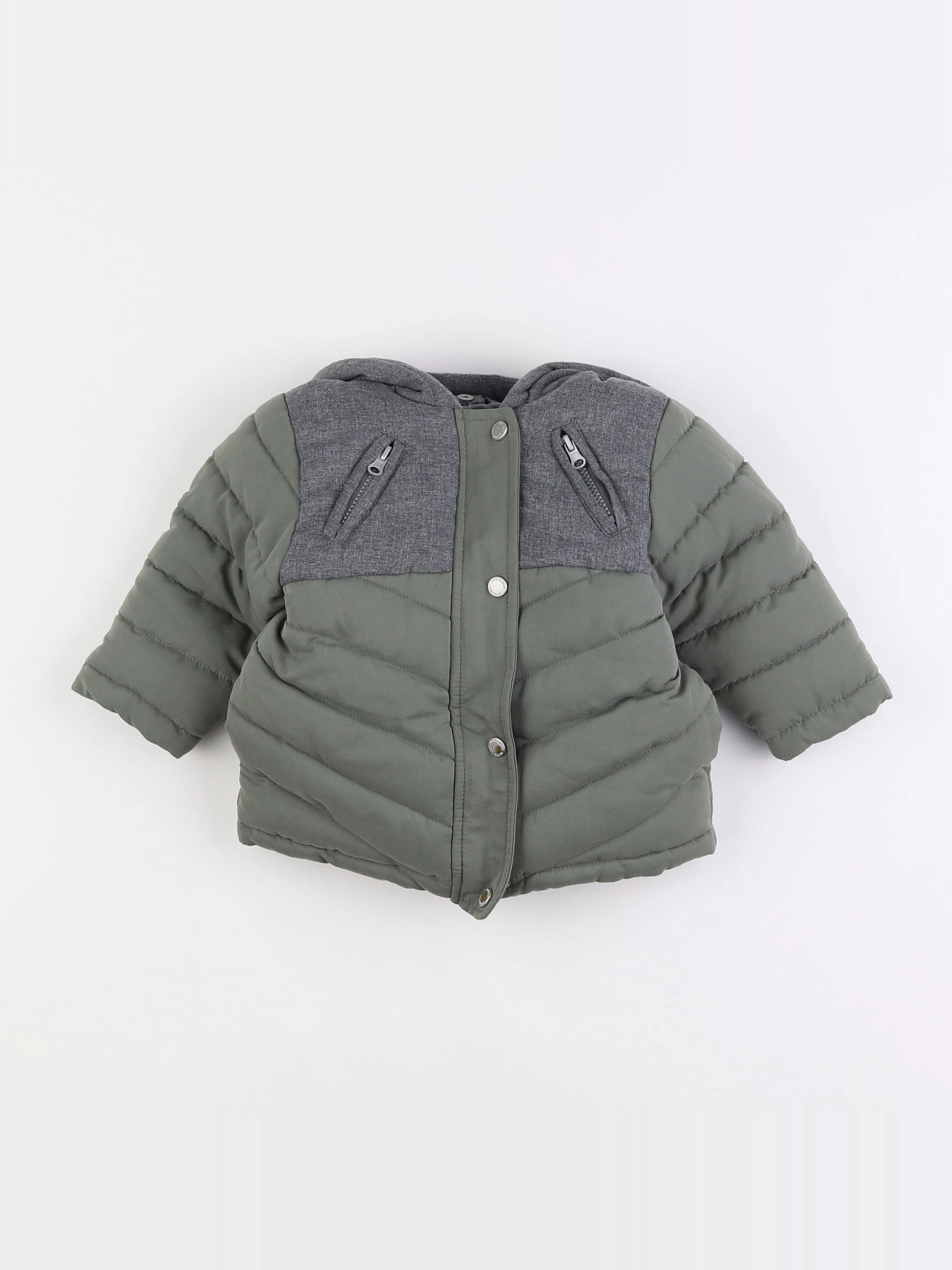 Vertbaudet - manteau vert - 9 ans