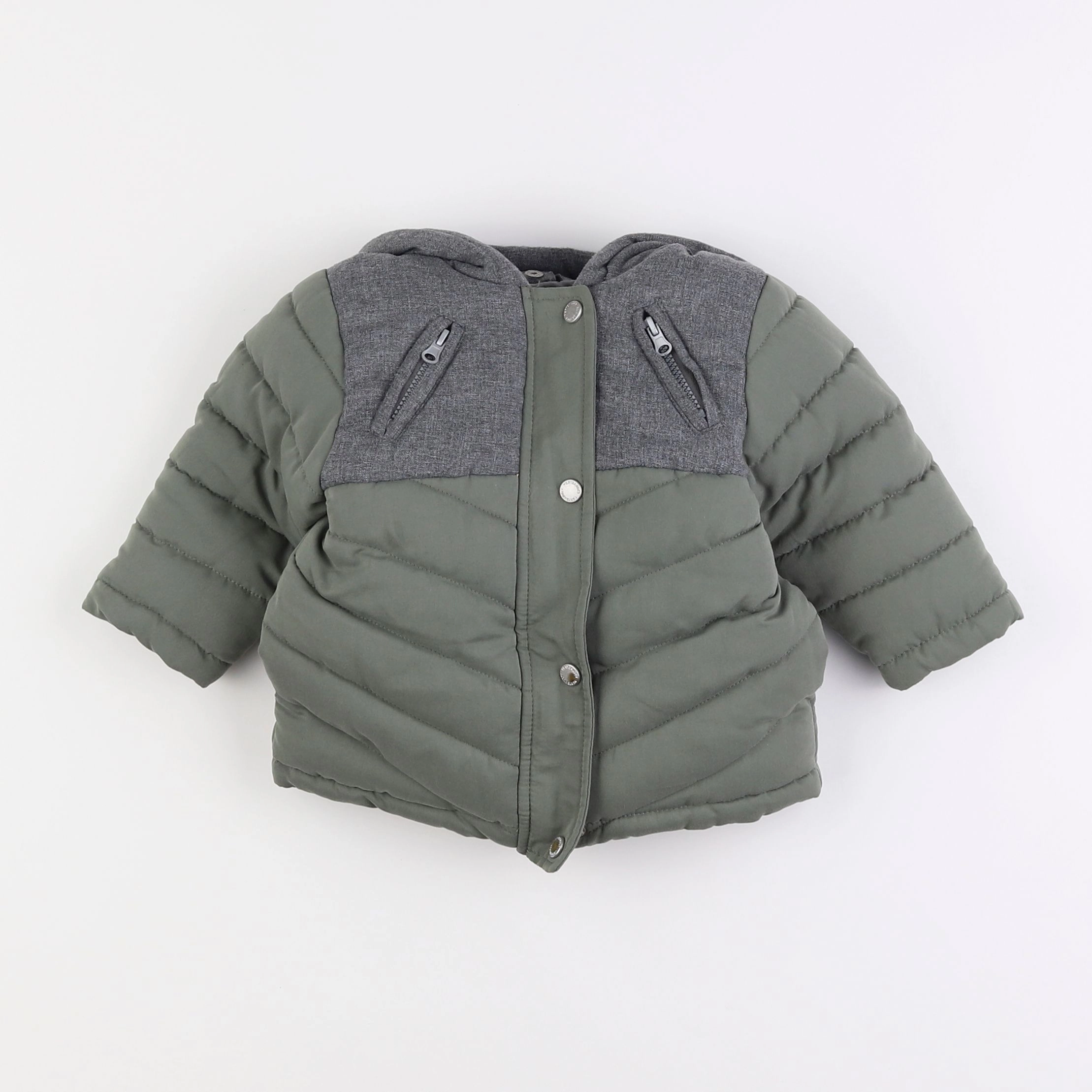 Vertbaudet - manteau vert - 9 ans