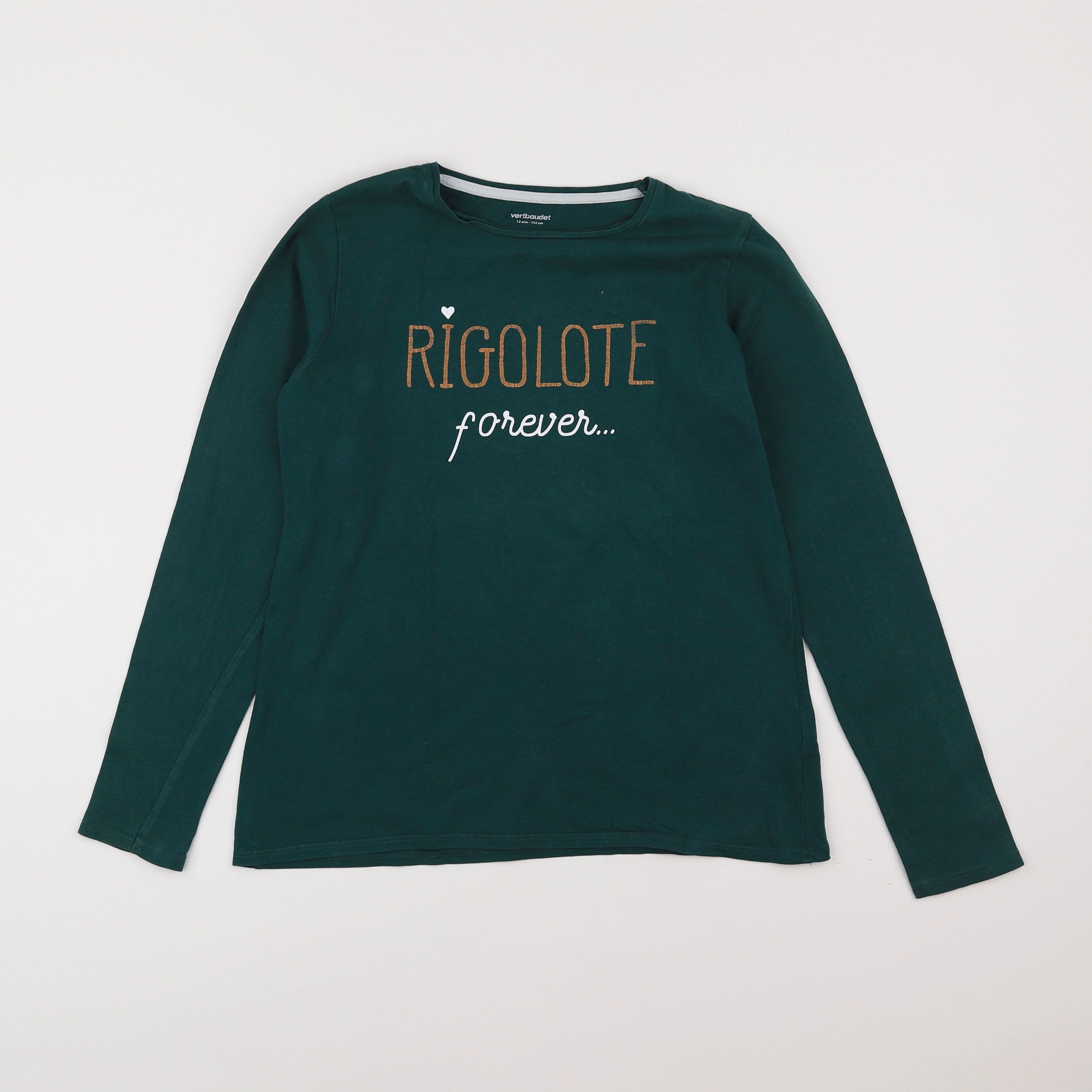 Vertbaudet - tee-shirt vert - 12 ans