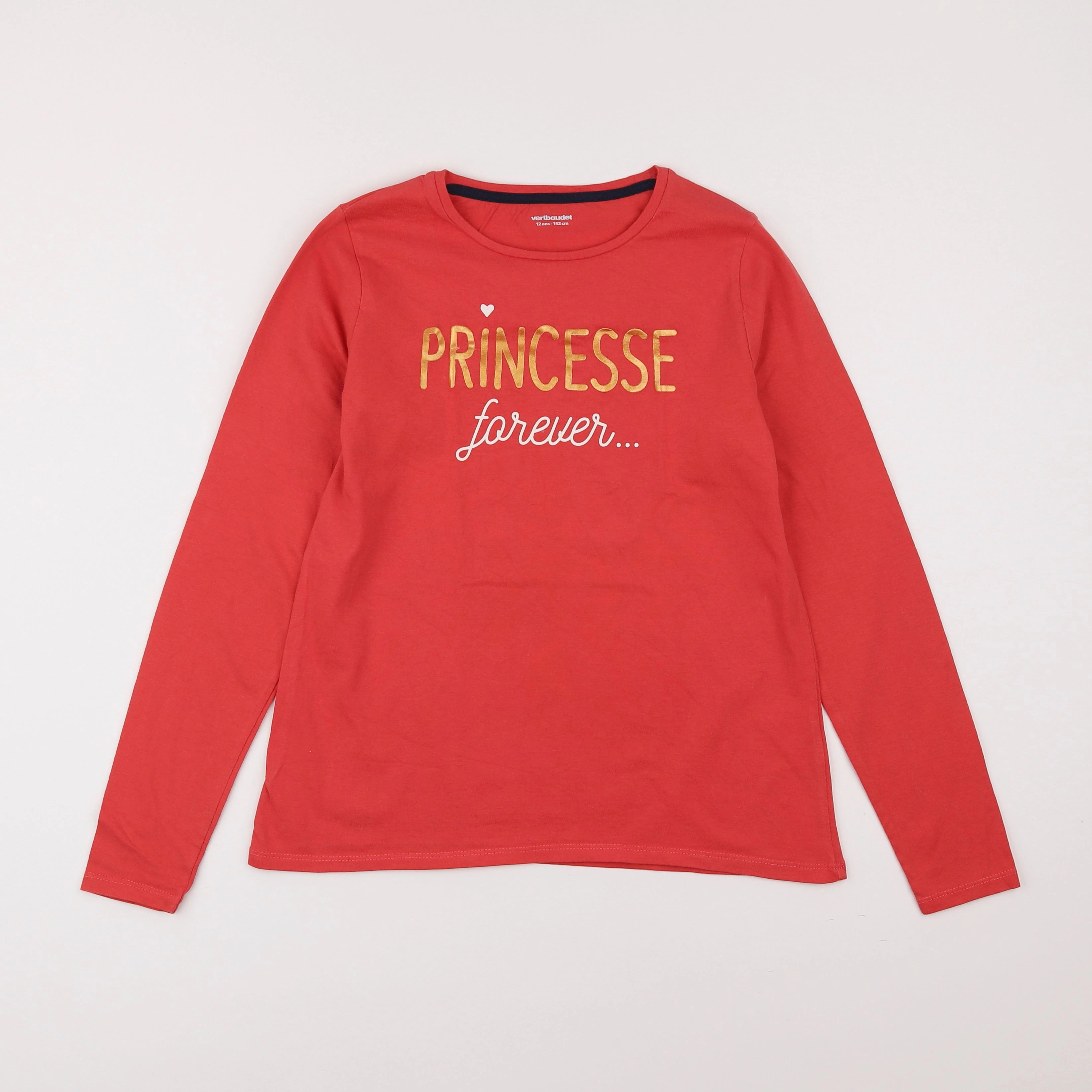 Vertbaudet - tee-shirt rouge - 12 ans