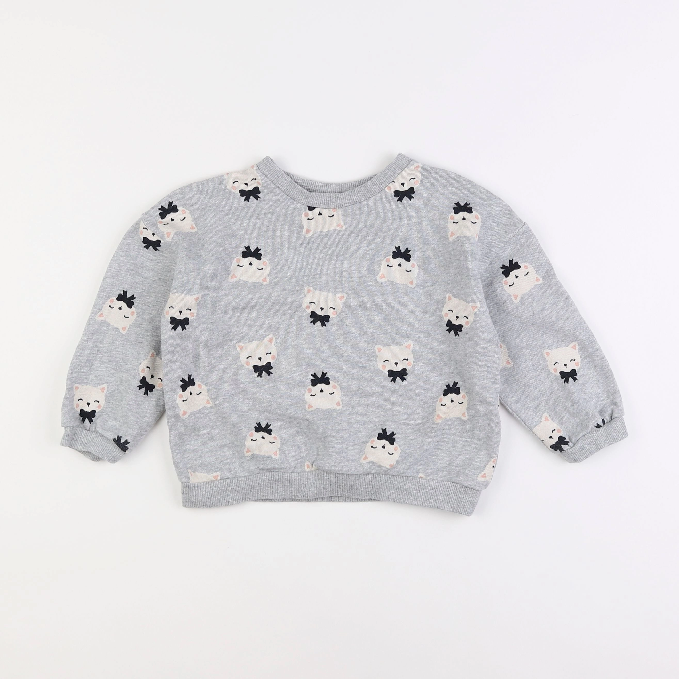 H&M - sweat gris - 3/4 ans