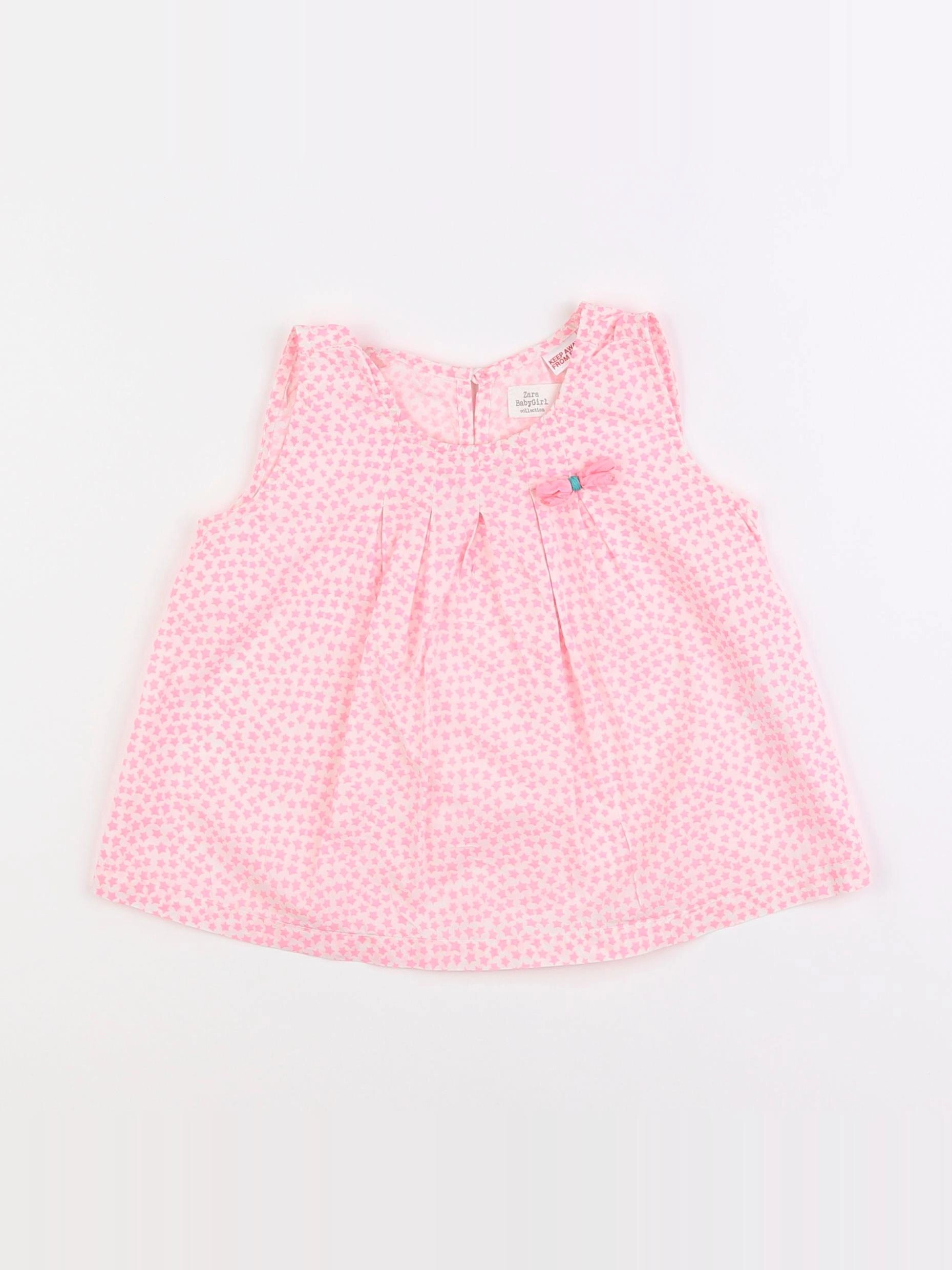 Zara - blouse rose - 12/18 mois