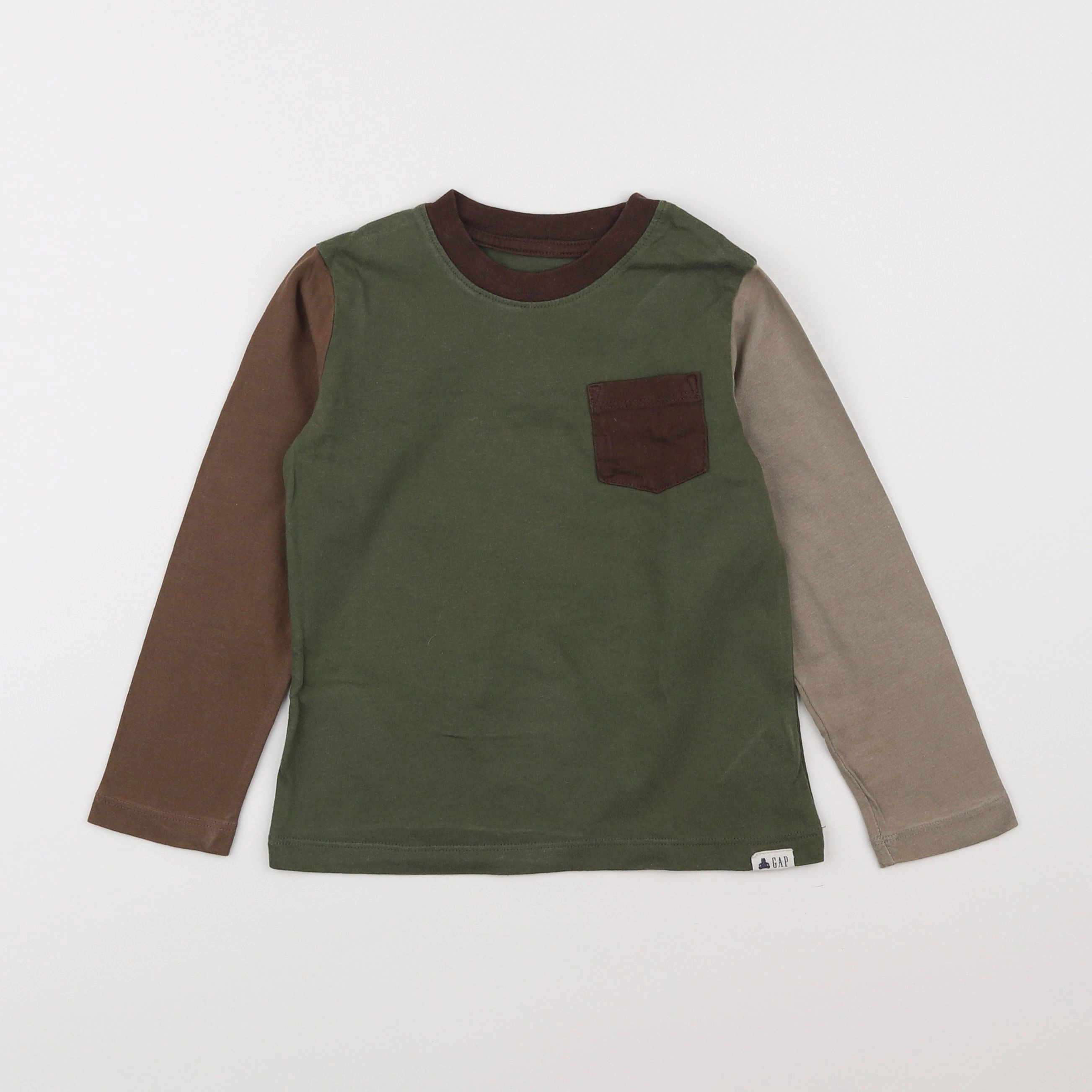 GAP - tee-shirt marron, vert - 4 ans