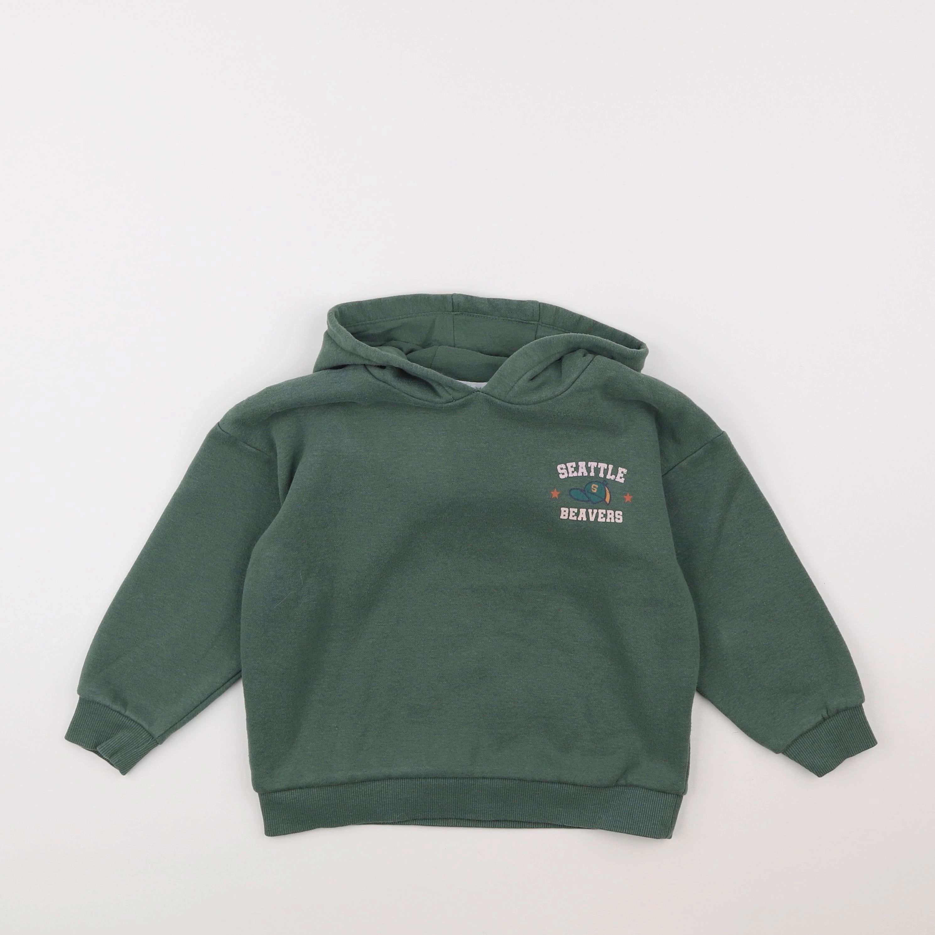 Vertbaudet - sweat vert - 5 ans